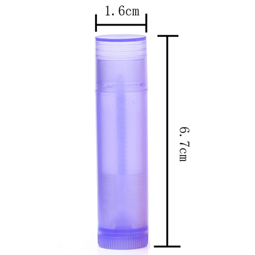 30-Piece Multicolor Empty Lip Balm Tubes with Twist Bottom & Top Cap - Clear DIY Lip Balm Containers for Homemade Cosmetics, Travel & Gifts (Random Colors)