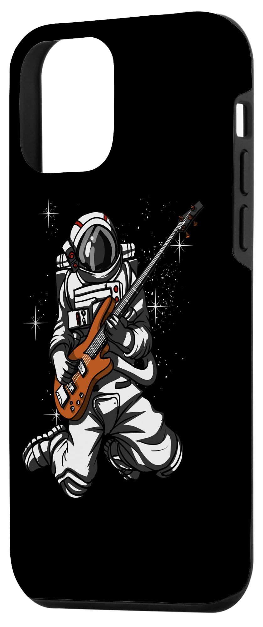 iPhone 12 Mini Case - Space Astronaut Playing Bass Guitar Design, Cosmic Guitarist Themed Protective Cover for Boys | Perfect Gift for Music Lovers & Space Enthusiasts