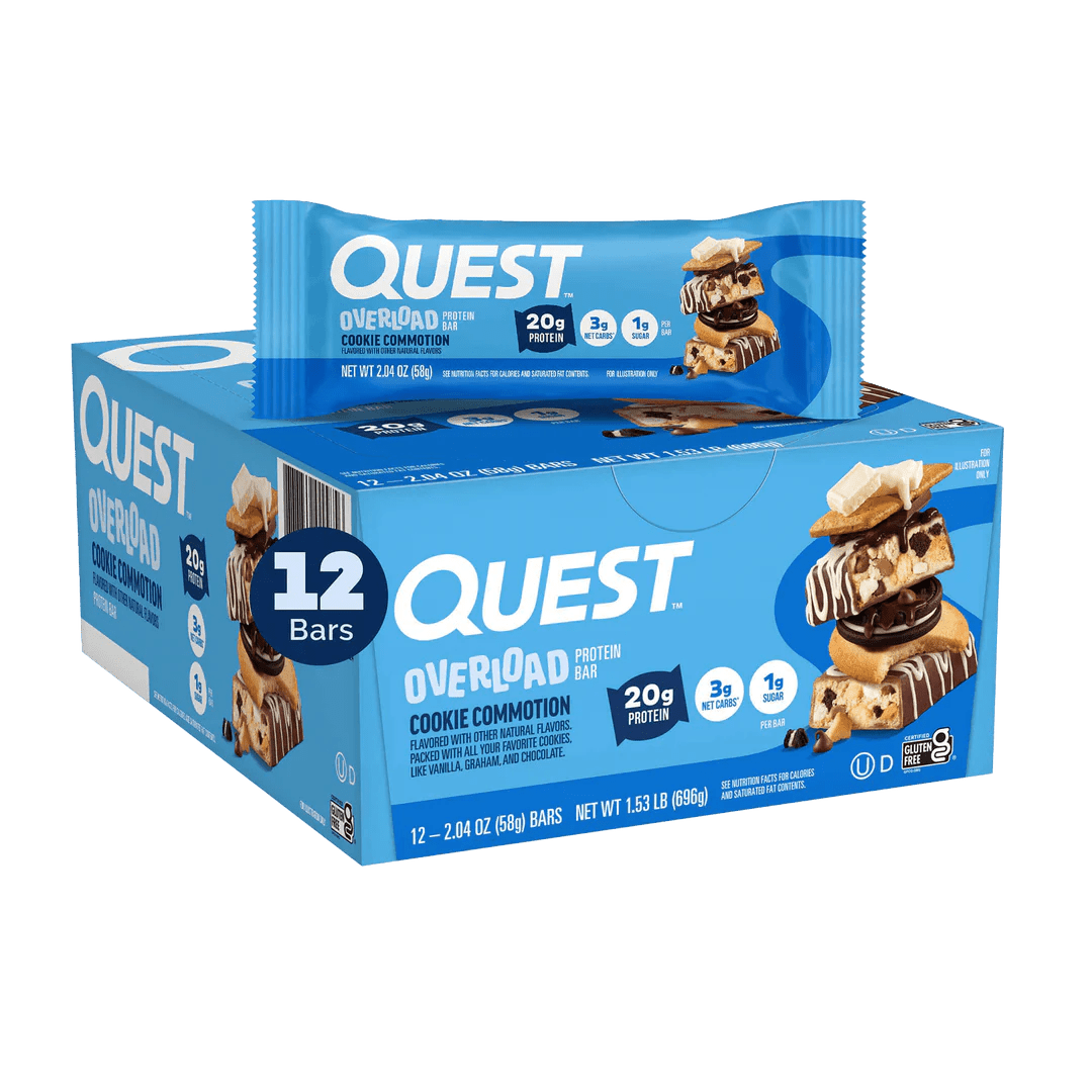 Quest Overload Protein Bars 12 Pack - High Protein Snack for Fitness, Weight Loss & Energy | Perfect for Gym, Hiking & On-the-Go Nutrition