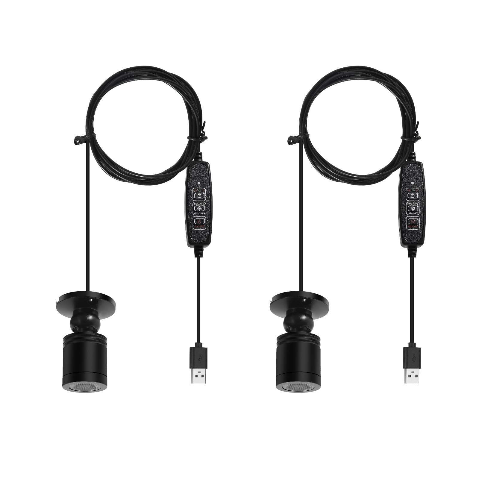 Taysing Battery Powered LED Spotlight USB Lights - 3000K Warm White, 2 Pack - Perfect for Wall Art Display, Dartboard, Painting & Artwork Accent Lighting - Indoor Stick Spot Lights for Home Gallery, Museum & Retail Store Lighting