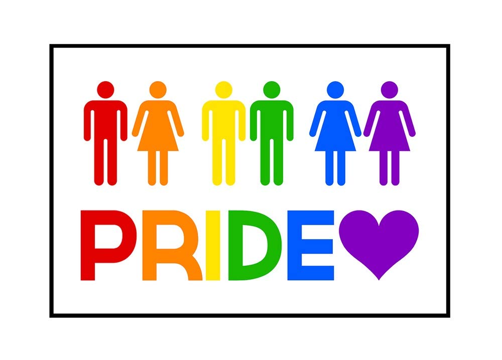 Gay Pride Couples Rainbow Canvas Art - 36x24 Inch Framed Gallery Wrapped Stretched Canvas Wall Decor for LGBTQ+ Home, Office & Pride Month Celebration