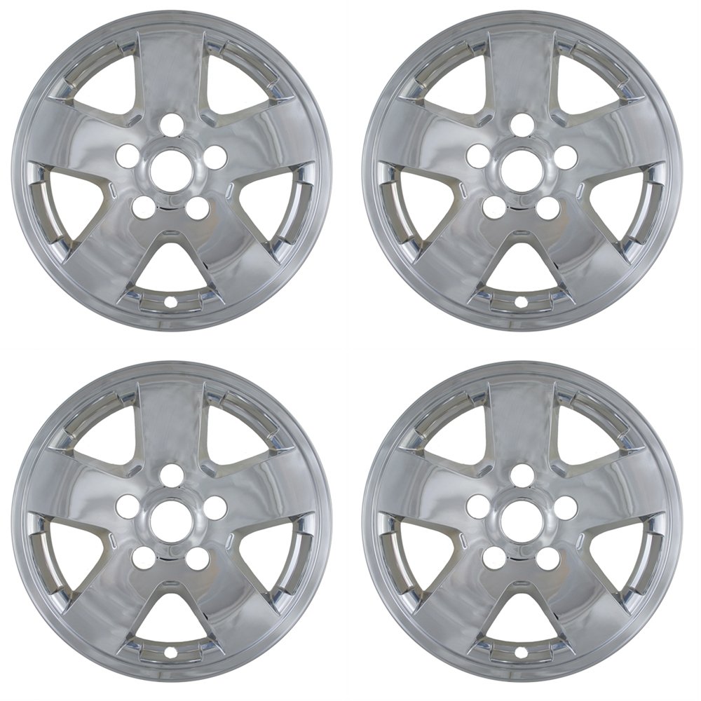 OxGord 17 Inch Wheel Skins for 2007-2011 Honda CR-V - Set of 4 ABS Chrome Wheel Covers | Durable Replacement Hubcaps for Car Tires | Perfect for Off-Road, Daily Commute & Vehicle Customization