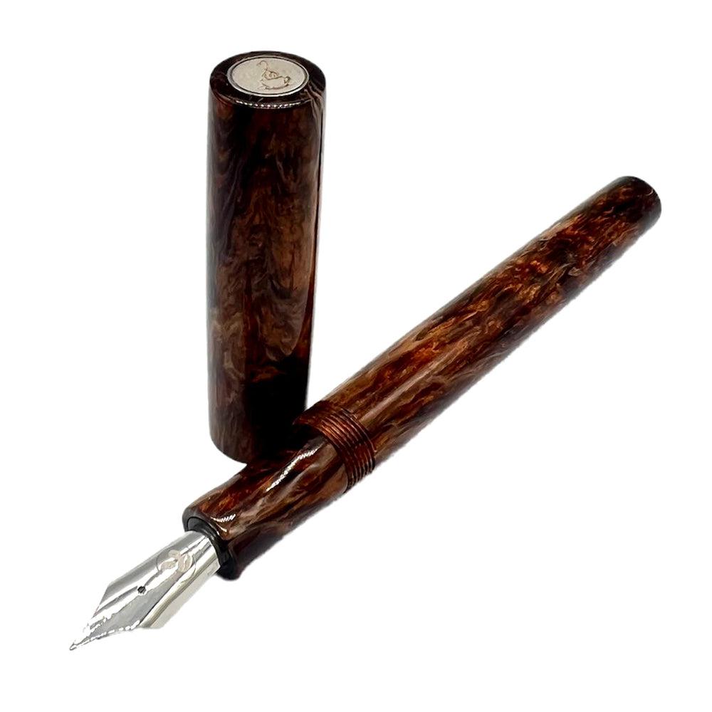 Tailored Pen Company Westminster Cocoa Café Fountain Pen - Elegant Writing Instrument for Calligraphy, Journaling & Gifts | Premium Nib Pen for Coffee Lovers & Office Use