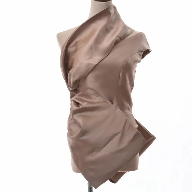 Sexy Off Shoulder Asymmetrical Blouse for Women - Sleeveless Skew Collar Top - Spring Summer Fashion - Perfect for Date Night, Parties & Beach Outfits