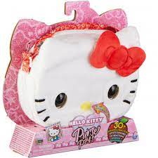PURSE PETS Hello Kitty Plush Keychain - Cute Sanrio Character Handbag Accessory for Women & Girls - Perfect for Backpacks, Gifts, and Kawaii Fashion