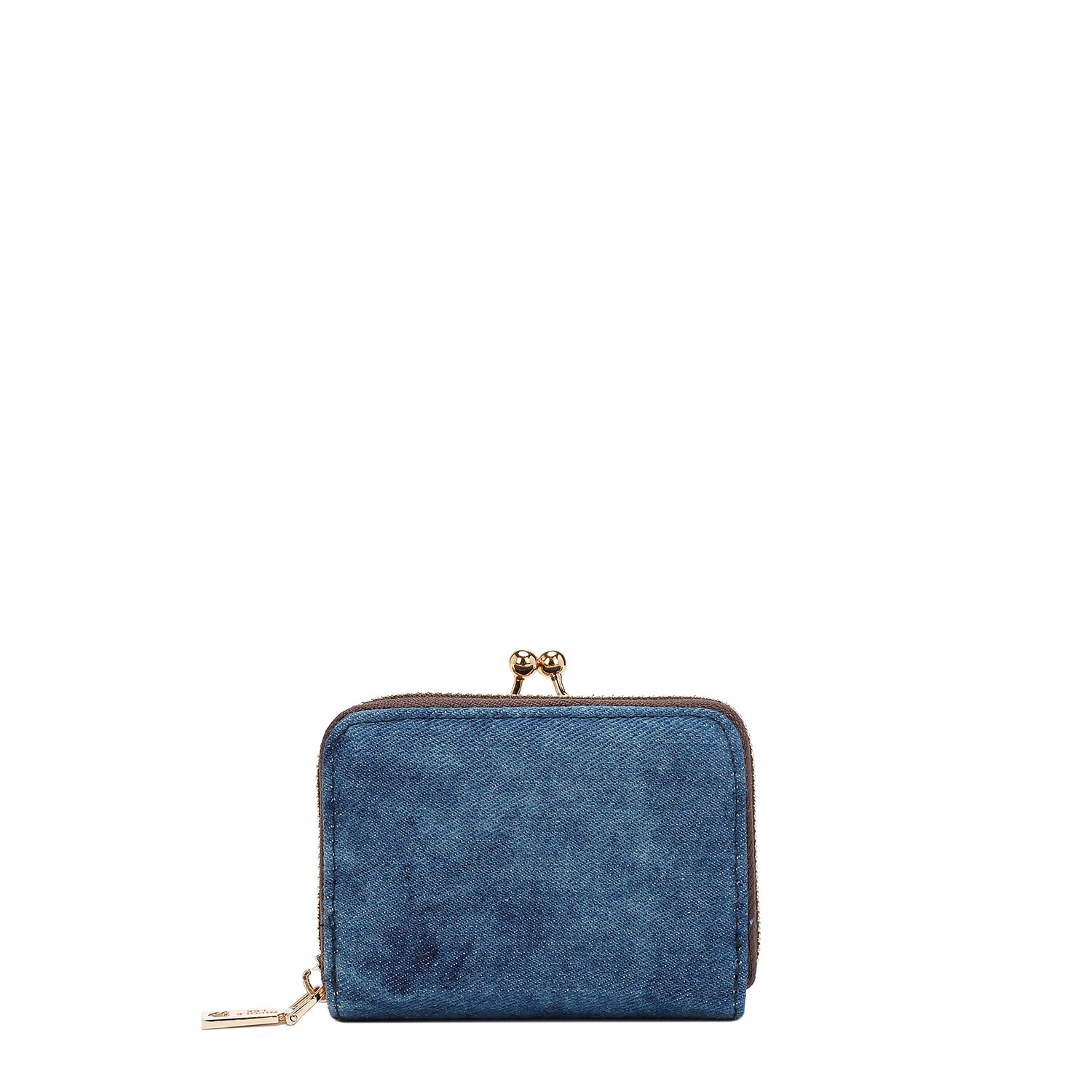 DENIM JULIA MINI WALLET - Stylish Women's Small Wallet with Card Slots & Zipper Pocket - Perfect for Everyday Use, Travel & Night Out