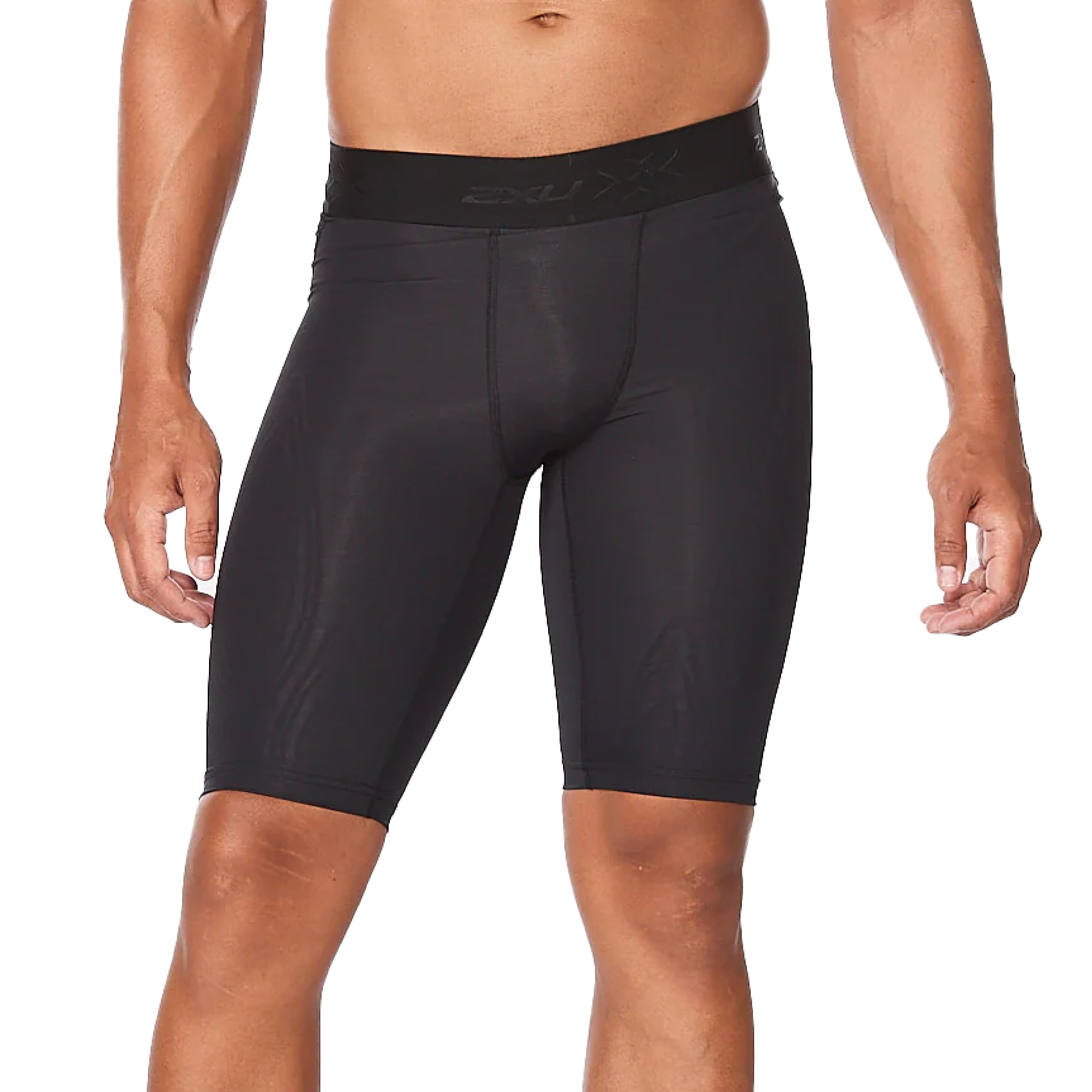 2XU Men's Force Compression Shorts - High Performance Workout Shorts for Running, Cycling & Gym - Enhanced Muscle Support & Recovery - Black/Gold - X-Small - Ideal for Athletes & Fitness Enthusiasts