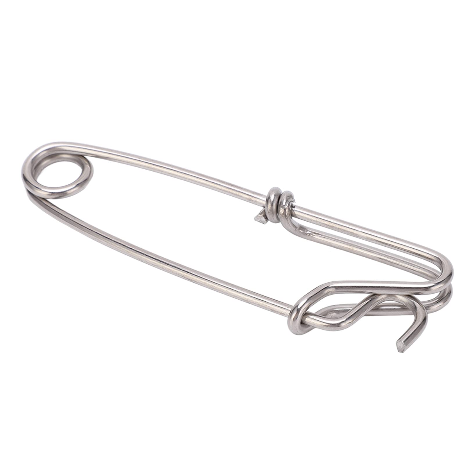 **5-Pack Stainless Steel Fishing Clips for Longline Fishing - Durable 3.0 x 110mm Hooks - Perfect for Saltwater & Freshwater Anglers - Ideal for Trolling, Deep Sea & Shore Fishing**