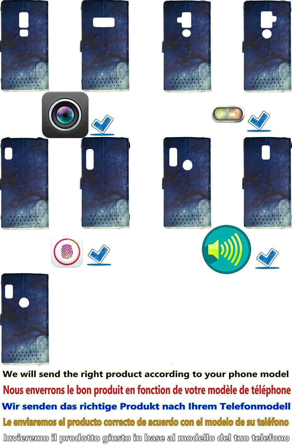 Premium Flip Case for Blu View Mega B110DL - PU Leather & Silicone Ring Protective Cover with Card Slots | Perfect for Work, Travel, and Everyday Use