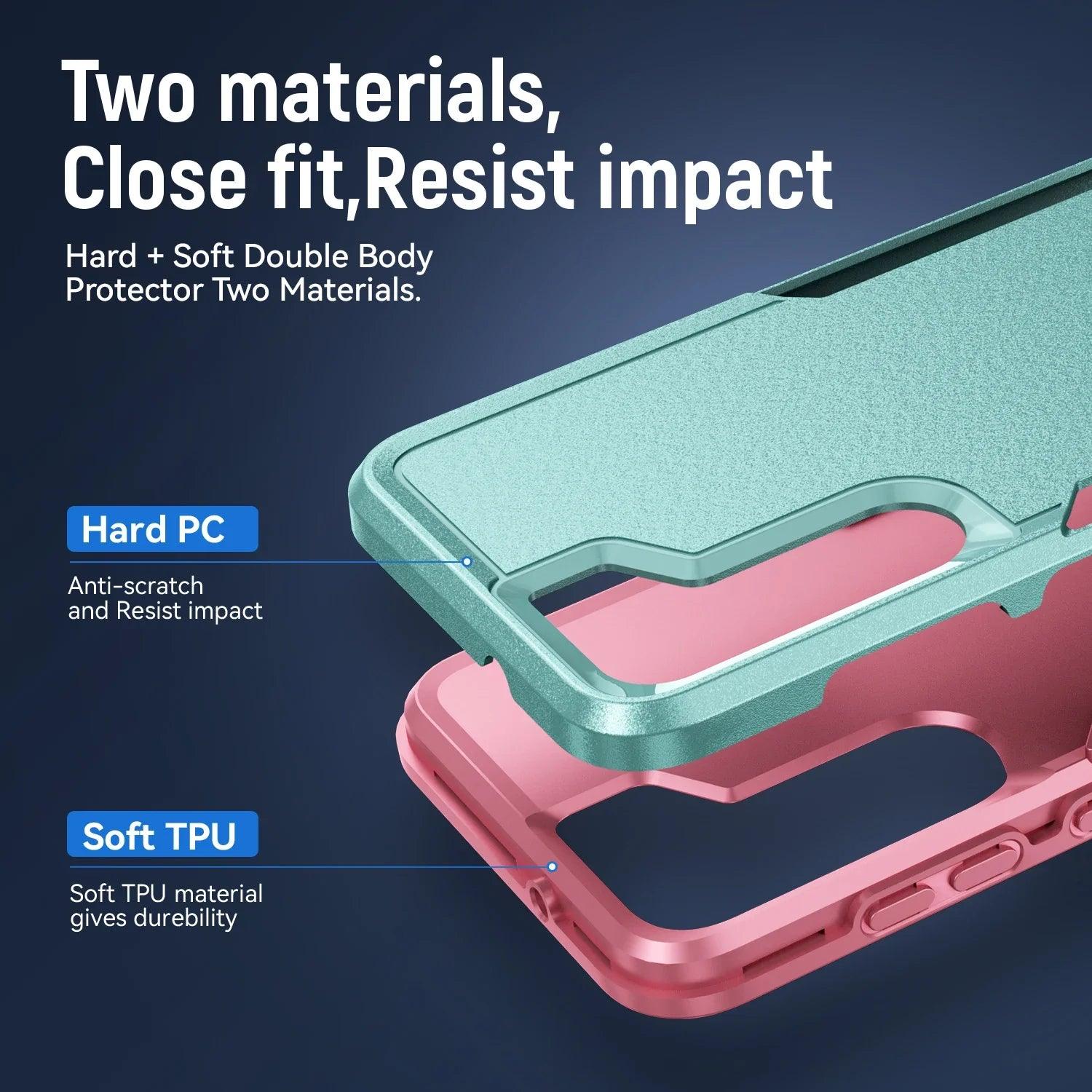 Samsung Galaxy S24 Shockproof Case - Heavy Duty Anti-Slip Protective Phone Cover for Everyday Use, Outdoor Activities & Travel