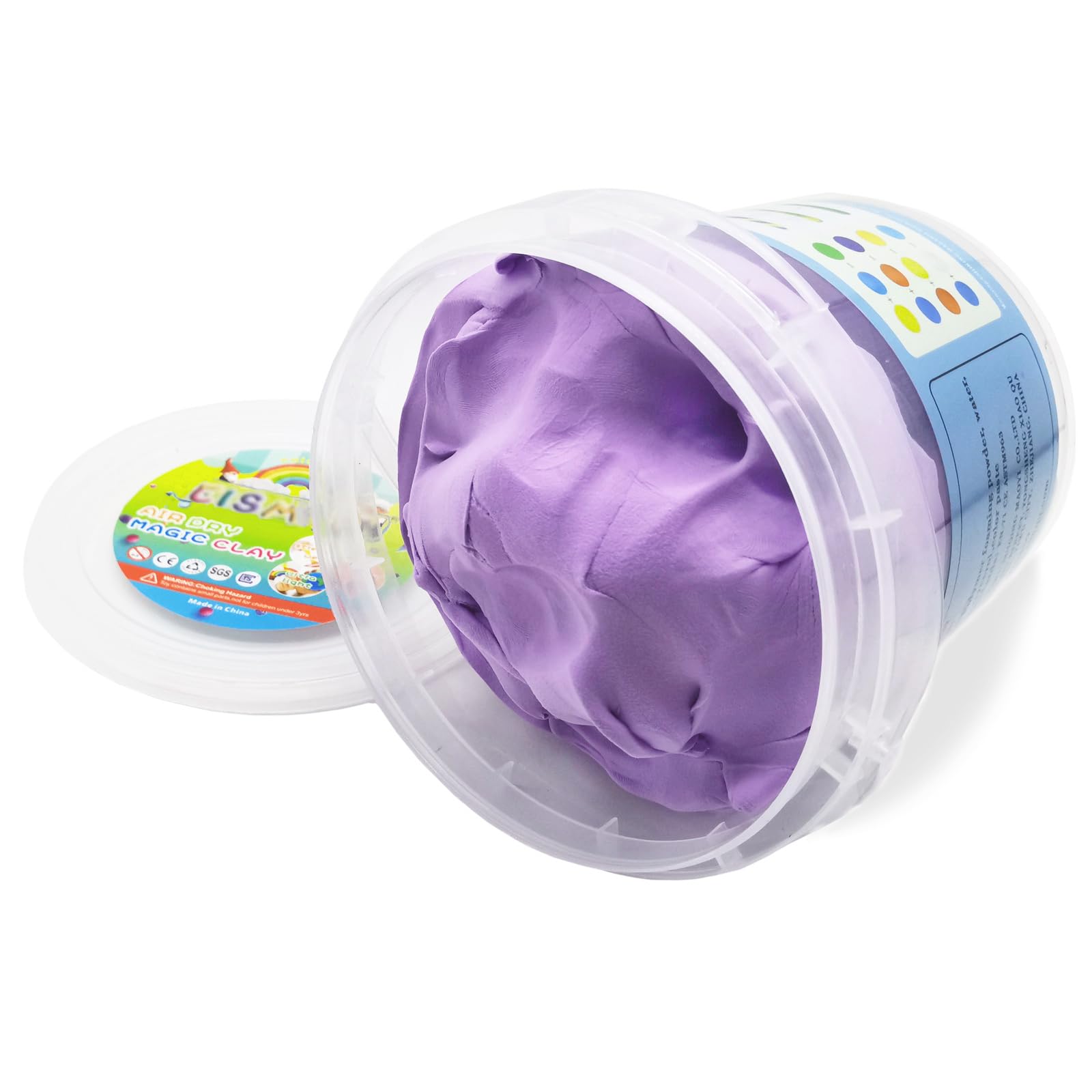 10.5 oz Ultra Light Air Dry Modeling Clay - Soft Magic DIY Molding Dough for Kids & Adults - Non Toxic Primary Colors Art Craft Kit (Purple) - Perfect for School Projects, Home Decor & Creative Gifts