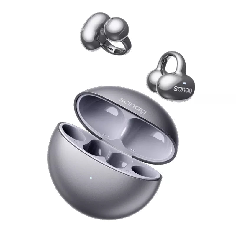 Sanag S6S Wireless Bluetooth Ear Clip Headphones with Air Conduction Technology - Perfect for Running, Cycling, Workouts & Outdoor Activities