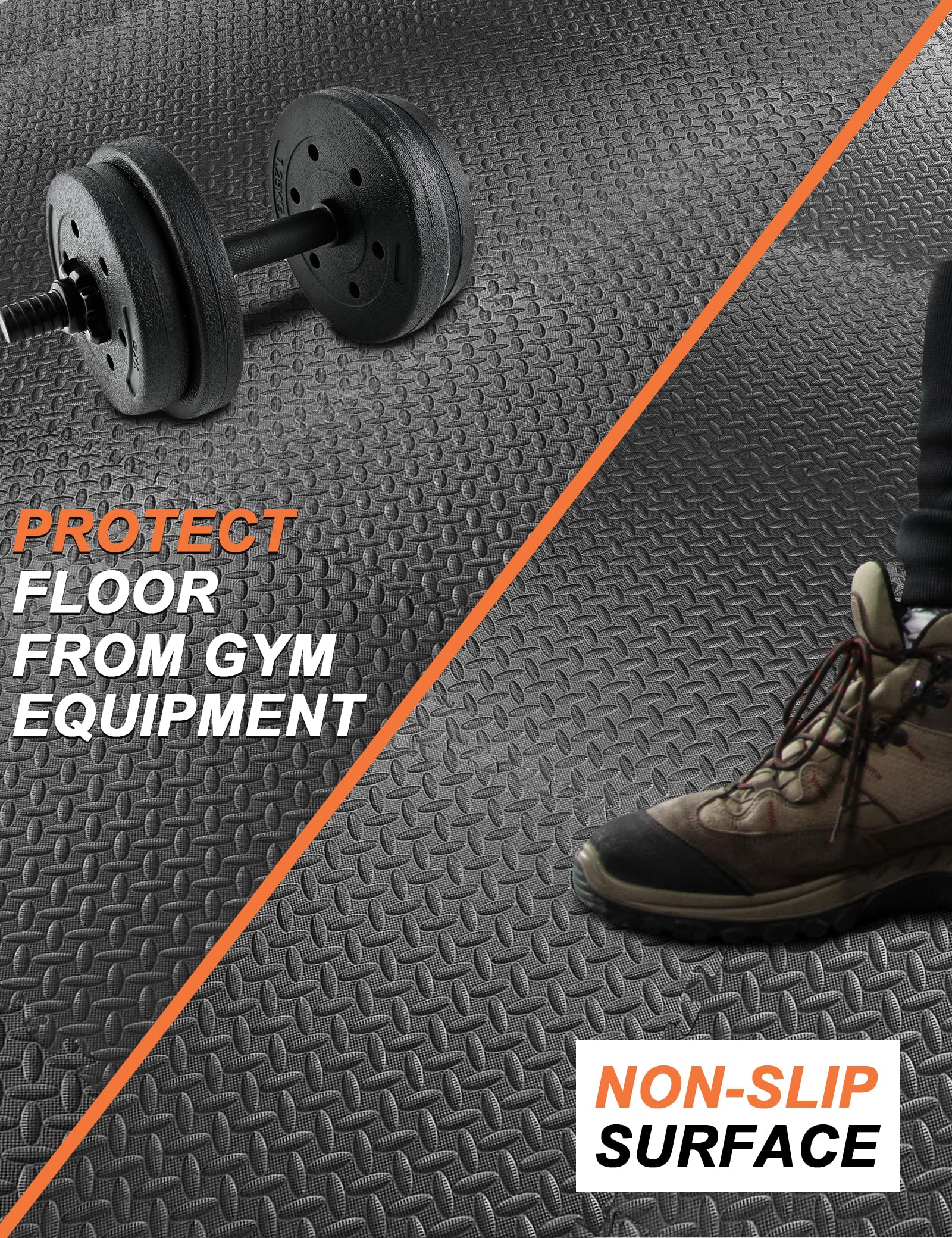 **Innhom 12/24/48 Tiles Interlocking Gym Flooring Mats - Durable Foam Exercise Mat for Home Gym, Garage & Workout Room - Non-Slip Floor Tiles for Yoga, Weightlifting & Cardio**    *(Use Cases: Perfect for home gyms, garage workouts, yoga sessions, weightlifting, cardio exercises, and protecting floors from heavy equipment.)*
