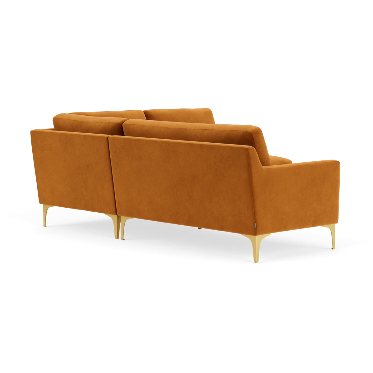 Luxury Velvet Right Corner Sofa - Modern Sectional Couch for Living Room, Small Space & Apartment | Comfortable & Stylish Home Decor