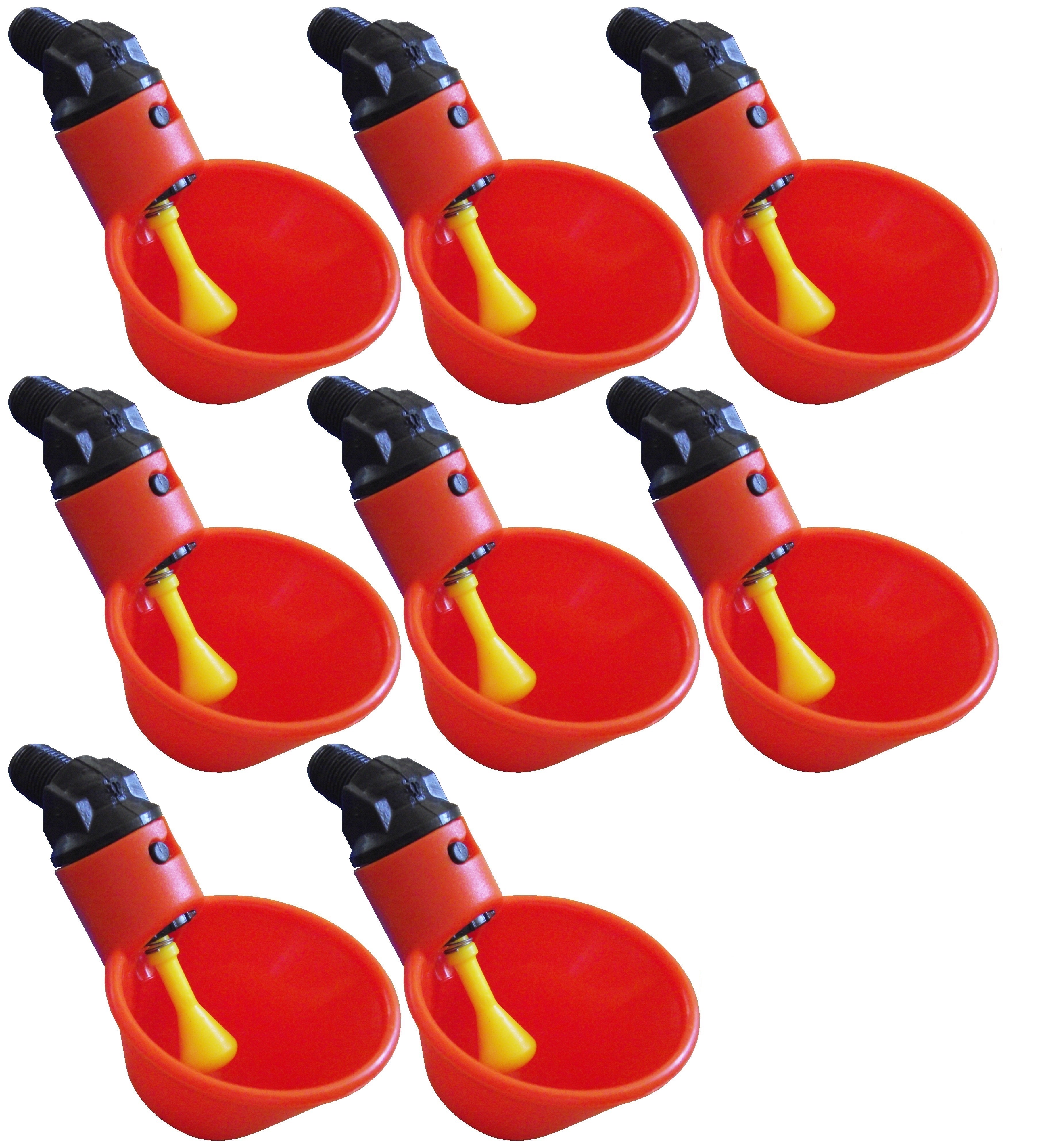 Automatic Chicken Waterer - Orange Cup Style Poultry Drinker for Coops & Backyard Farms | Durable & Easy-to-Use Poultry Feeder for Chickens, Ducks & Birds