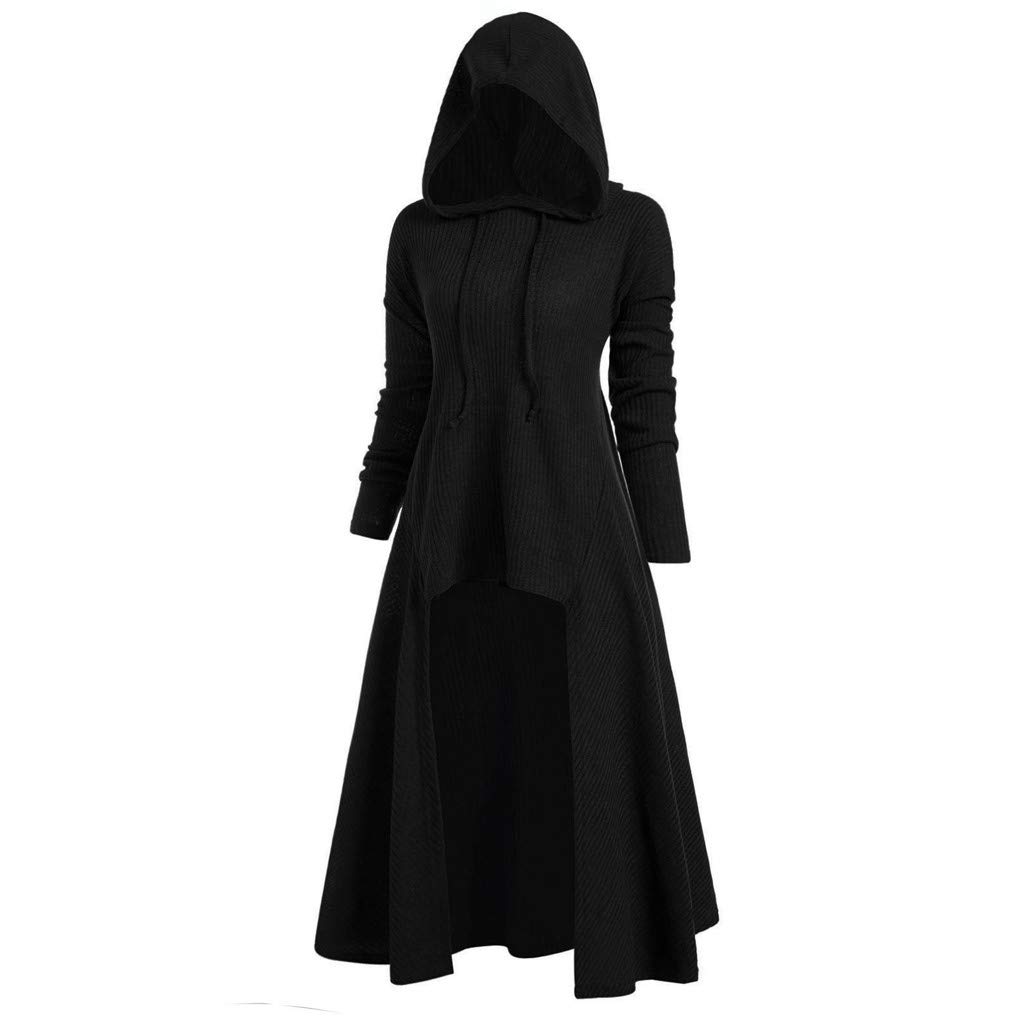 BEUU Women's Gothic Hooded Dress - Medieval Corset Renaissance Victorian Costume for Halloween, Cosplay & LARP Events | Elegant Fairy Themed Party Outfit