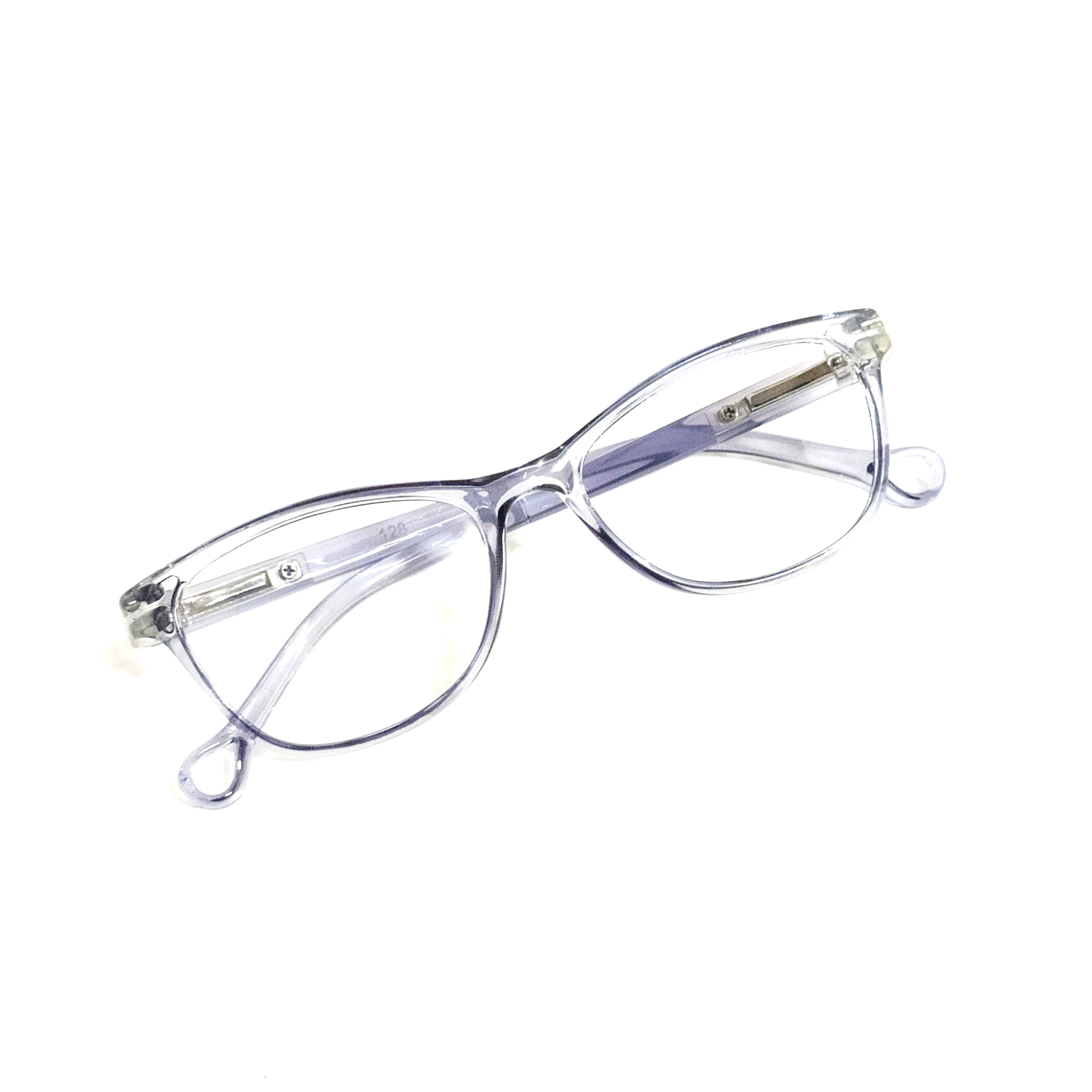 Transparent Grey Cat Eye Glasses for Kids 4-6 Years Old | Stylish & Durable Eyewear for School, Reading & Playtime