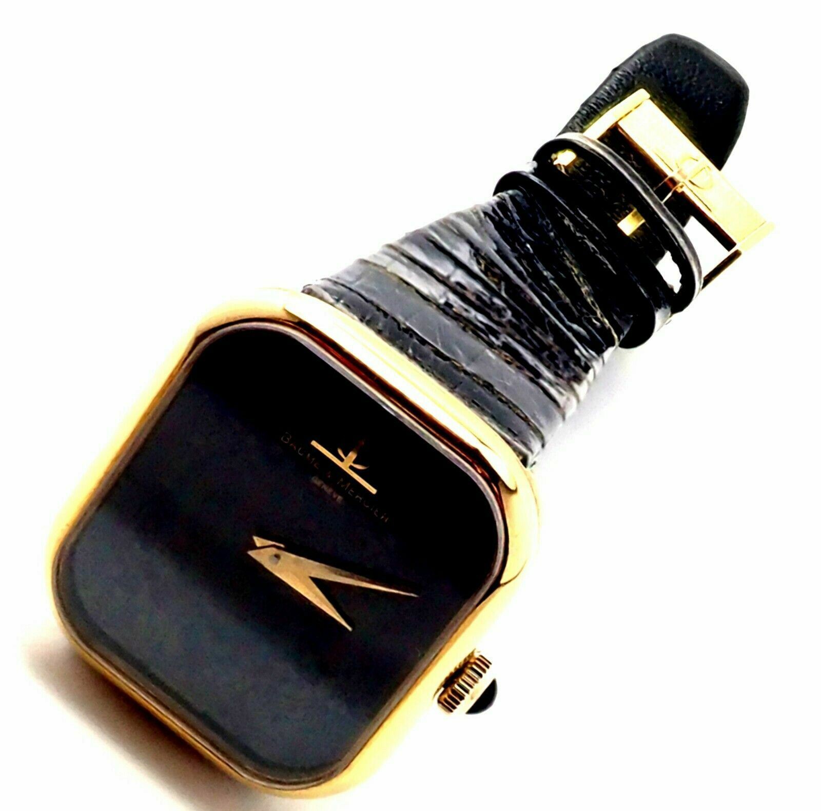 Authentic Baume & Mercier 18k Yellow Gold Manual Wind Luxury Watch 38304 - Perfect for Formal Events & Business Occasions