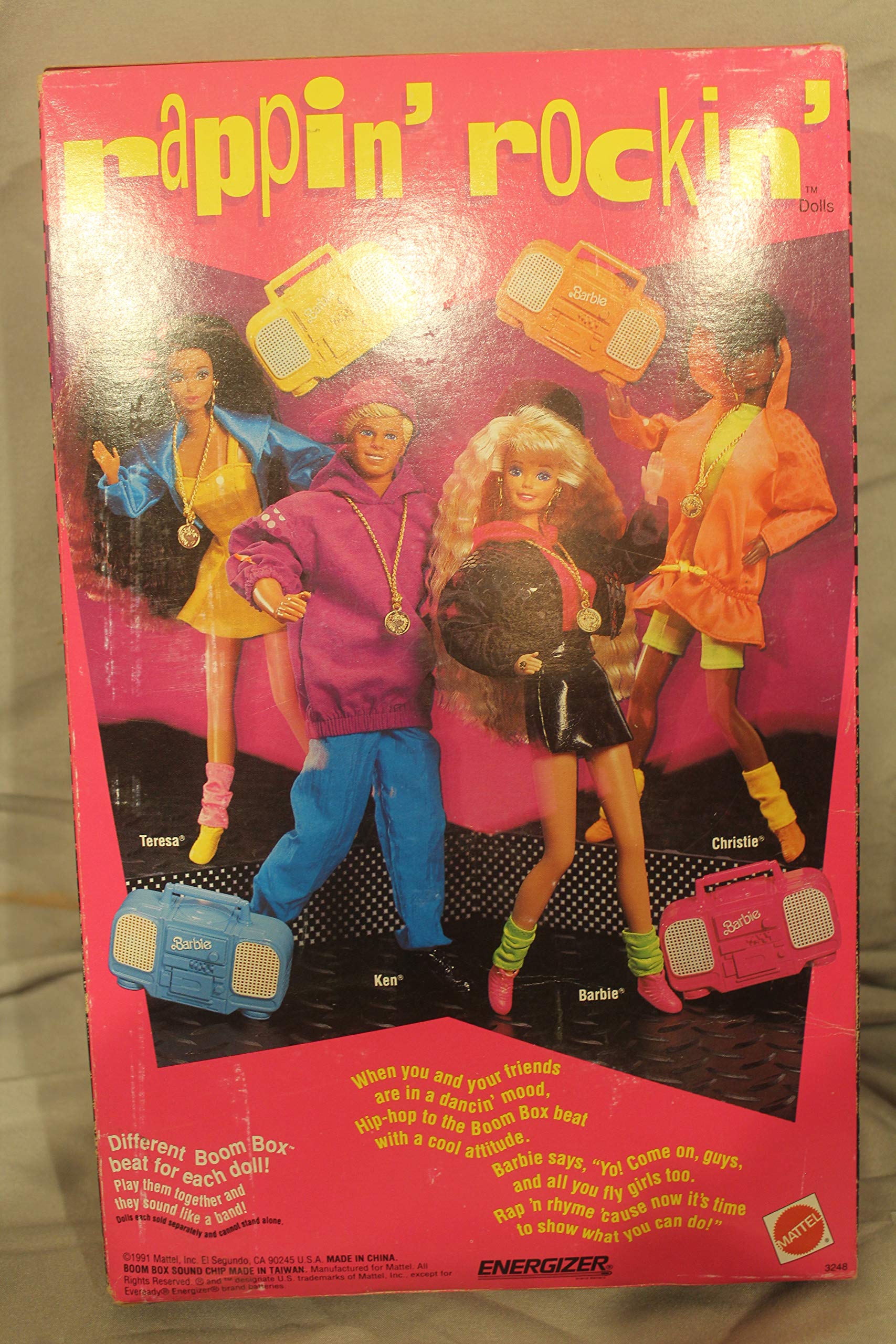 Original Rap & Rock Barbie Doll with Working Boom Box - 1991 Collectible Toy for Music Lovers & Nostalgic Gift for 90s Kids - Perfect for Display, Play & Retro Themed Parties