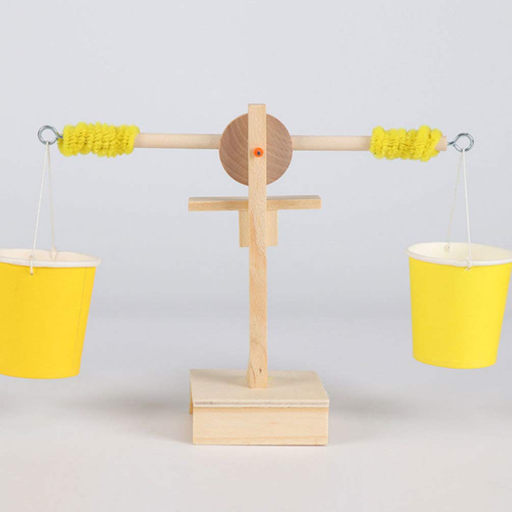 Wooden Balance Scale Toy for Kids - Math Teaching & Science Experiment Tool, Preschool Measurement Learning, STEM Educational Puzzle Game - Perfect for Classroom Activities & Homeschooling