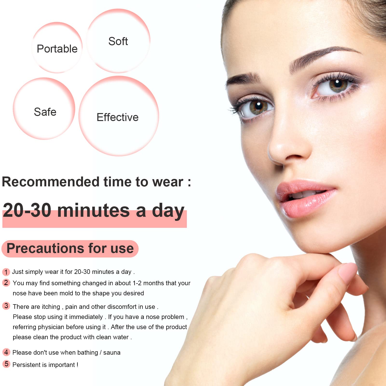 Portable Nose Shaper Clip - Natural Nose Straightener & Lifting Tool for Slimmer Nose Shape | Perfect for Daily Use, Makeup Application & Beauty Enhancement