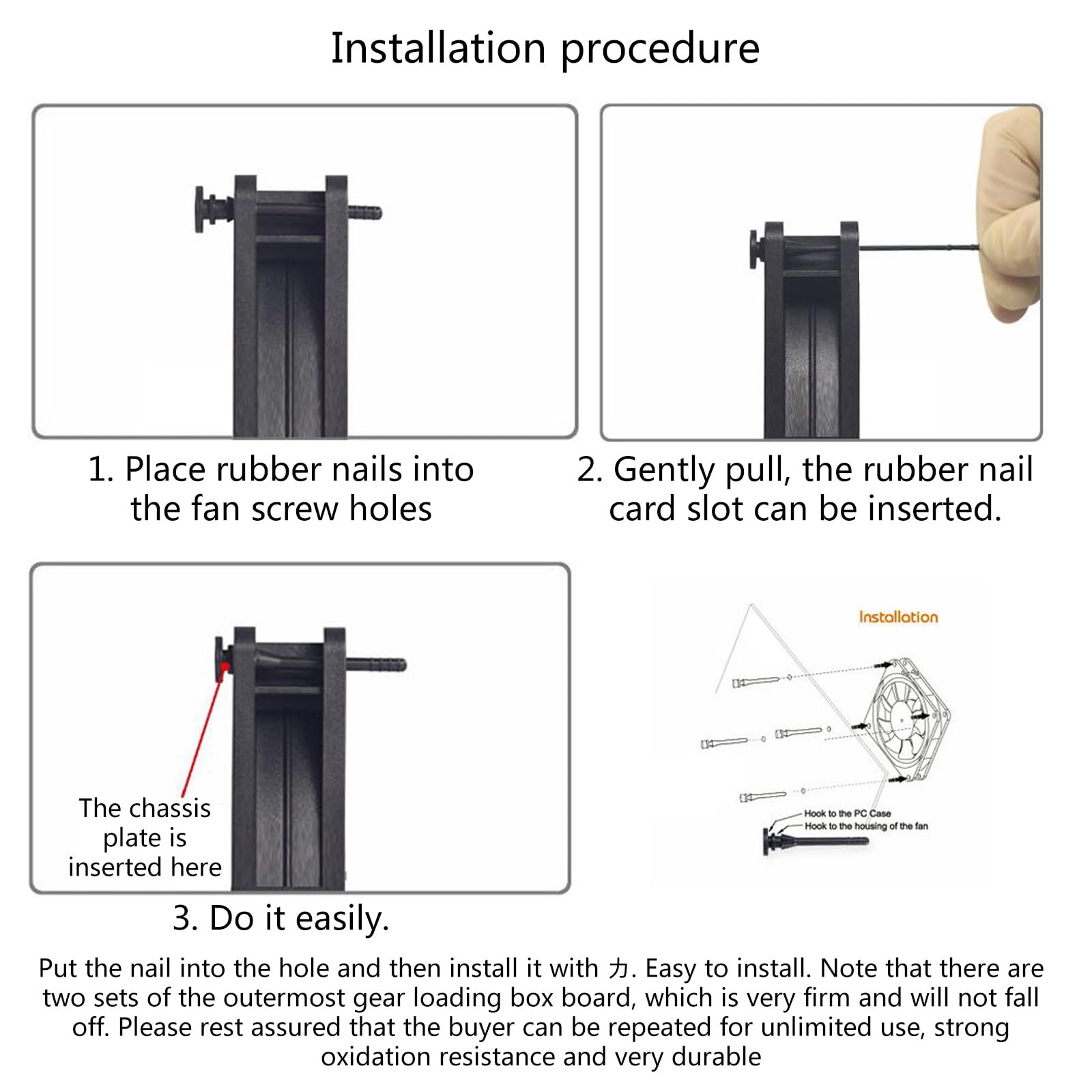 12/24/36Pcs PC Cooling Fan Mount Screws - Case Fan Screws & Rivets for Computer Cooling Fan Installation - Perfect for Gaming PC, Desktop, and Laptop Cooling Systems
