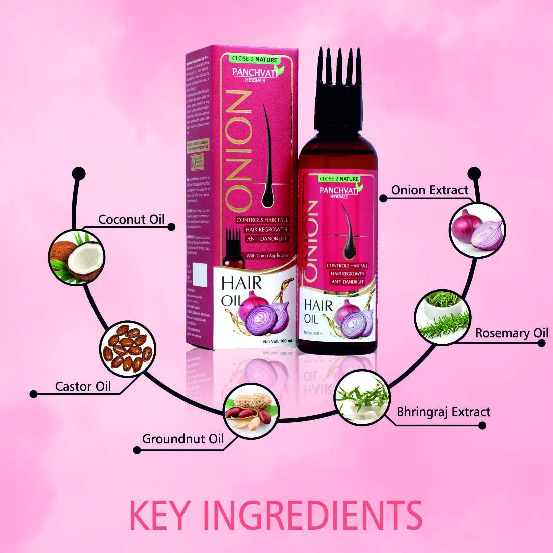 Panchvati Acne Cream 10gm & Onion Hair Oil 100ml - Natural Ayurvedic Skincare & Hair Growth Treatment for Acne, Pimples & Hair Fall - Perfect for Daily Face Care & Scalp Massage