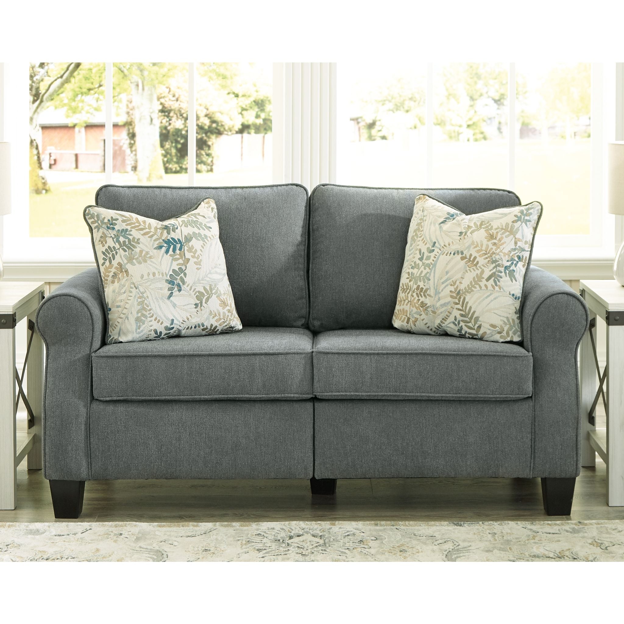 Alessio Loveseat - Modern Charcoal Gray Sofa for Small Spaces | Perfect for Apartments, Living Rooms & Offices