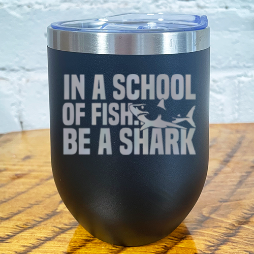 Shark Design Insulated Tumbler - Stainless Steel Water Bottle for Hot & Cold Drinks - Perfect for School, Office, Gym and Outdoor Activities