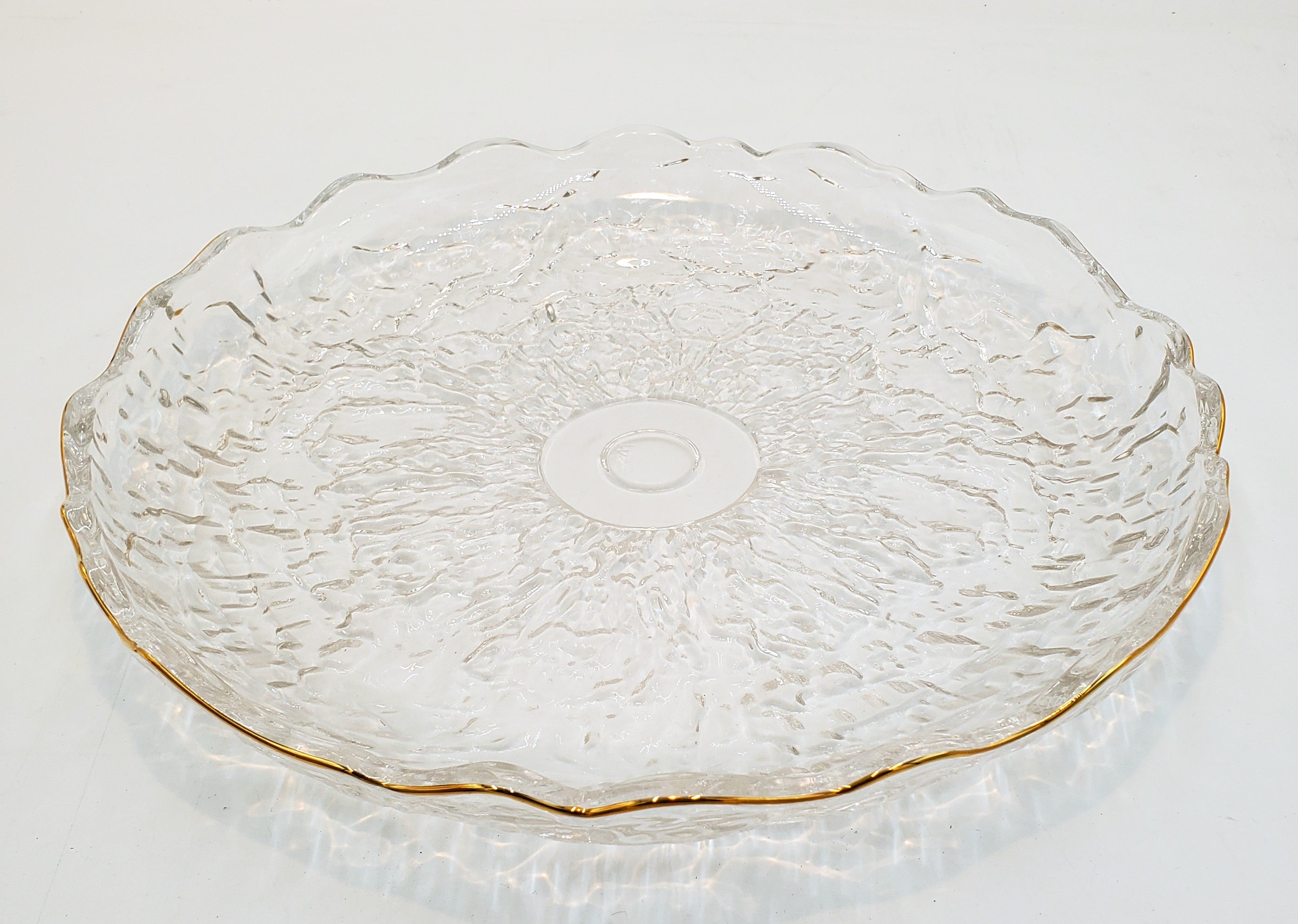 12.5 Inch Gold Rim Round Plate - Elegant Dinnerware for Parties, Weddings & Home Decor