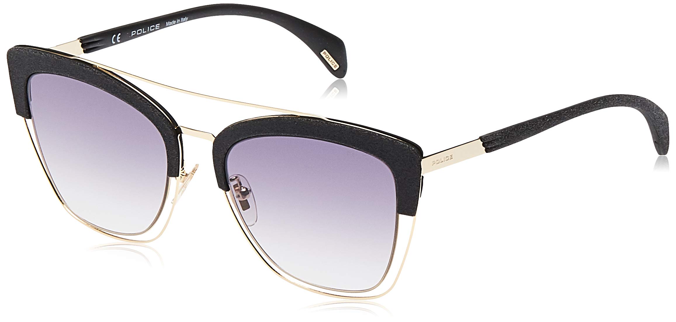 SPL 618 Black Glitter Sunglasses for Men & Women - UV400 Protection Polarized Police Style Aviator Glasses - Perfect for Driving, Outdoor Sports & Fashion Accessories