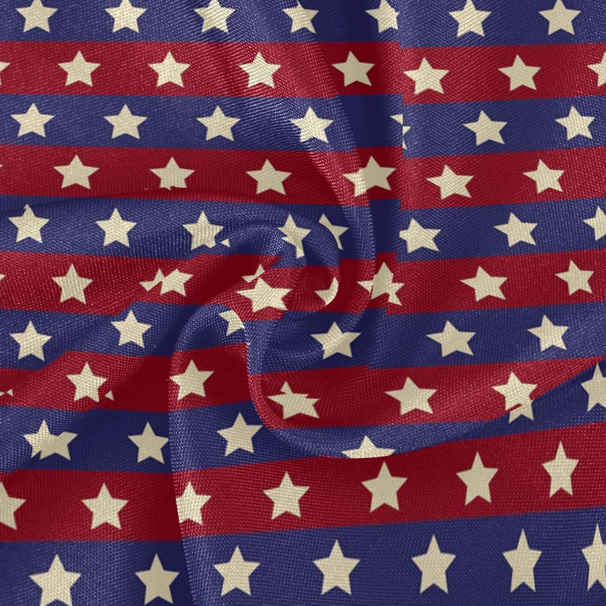 Qilmy Patriotic Star Round Spillproof Macrame Lace Tablecloth - 60 Inch Waterproof Kitchen Dining Table Cover for Home Decor | Perfect for 4th of July, Thanksgiving & Holiday Parties