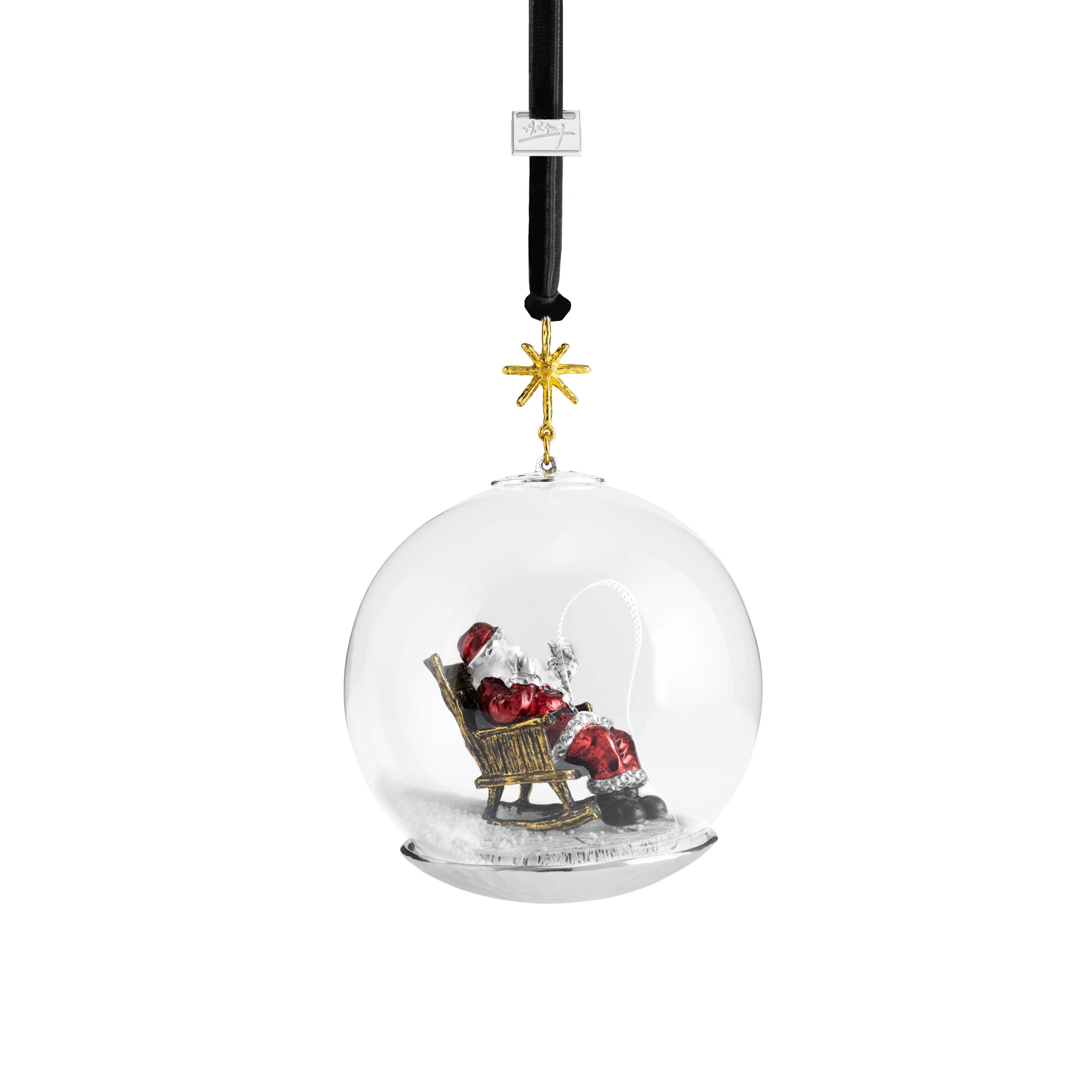 Santa Snow Globe Ornament - Christmas Tree Decorations with Festive Holiday Scene - Perfect for Xmas Gifts, Home Decor & Winter Wonderland Displays
