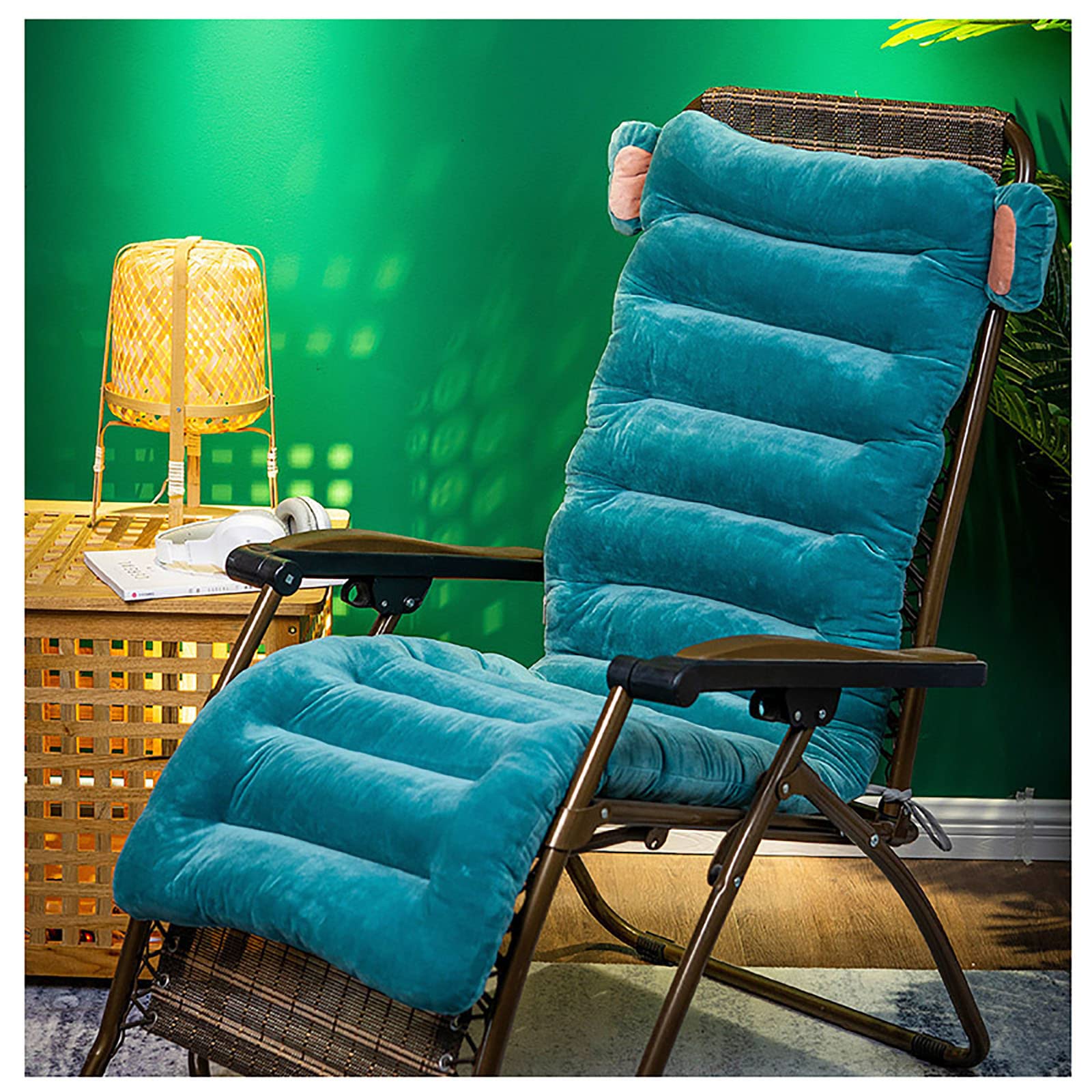 Solid Color Replacement Wicker Chair Cushions - Indoor Rocking Chair Cushions with Integrated Design - Comfortable Chair Pads for Home, Kitchen, Desk & Dining Chairs - Perfect for Relaxing, Reading & Entertaining Guests