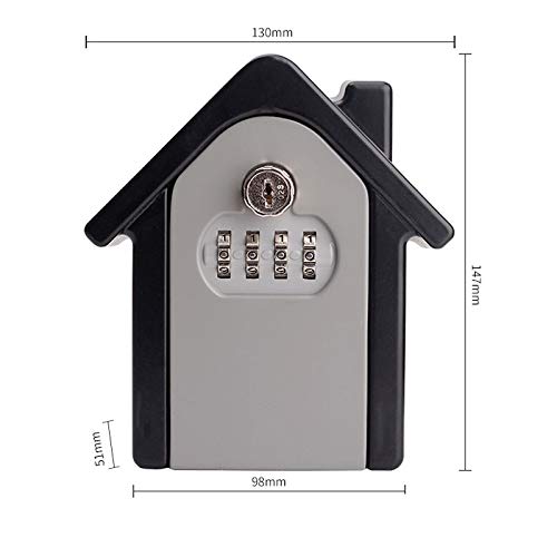 4-Digit Combination Lock Key Safe Box - Outdoor Wall Mount Security Storage with Spare Keys | Perfect for Home, Garage, Vacation Rentals & Business Key Management