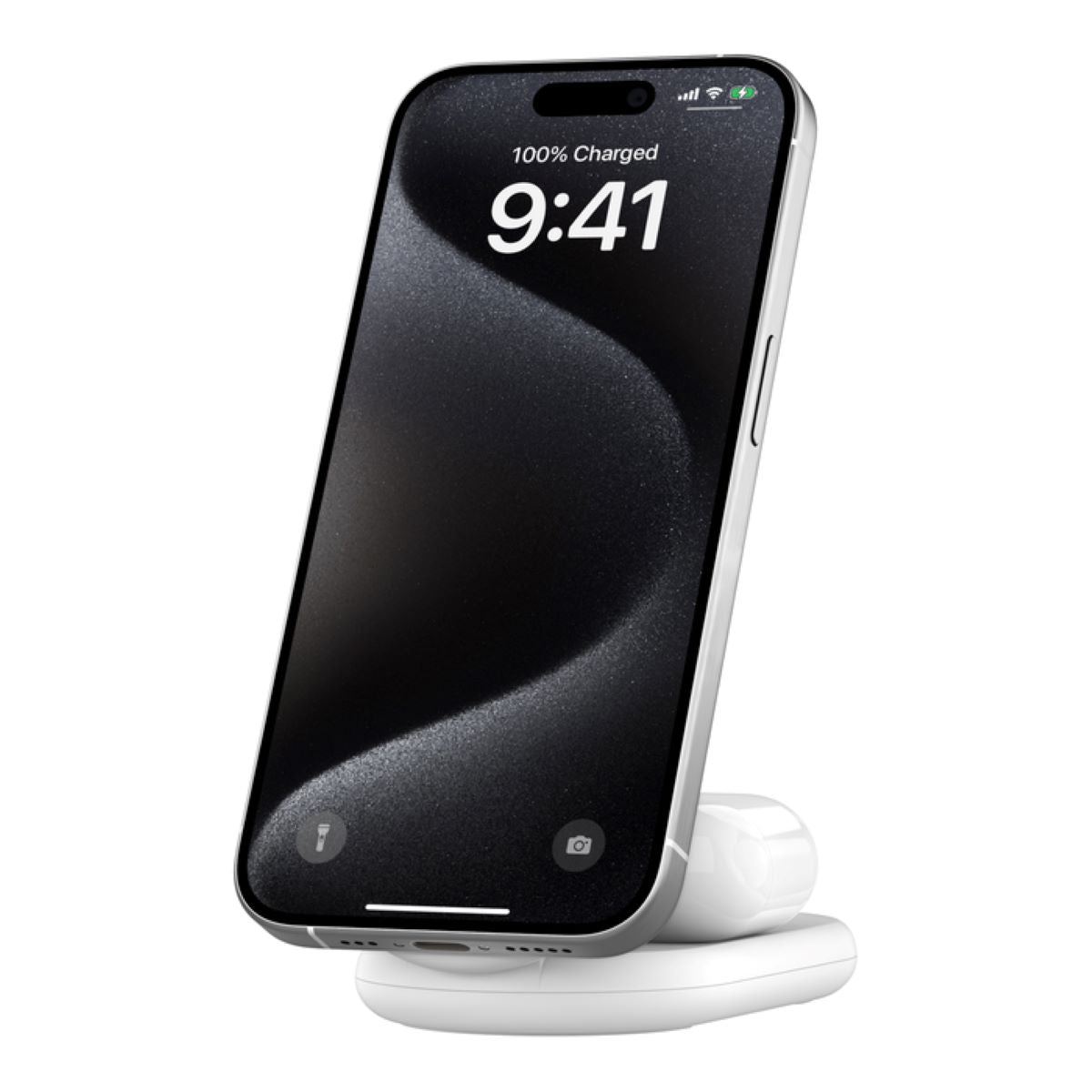 Belkin BoostCharge 2-in-1 Qi2 Magnetic Foldable Wireless Charger 15W - Fast Charging for iPhone & Android - Perfect for Bedside, Office & Travel
