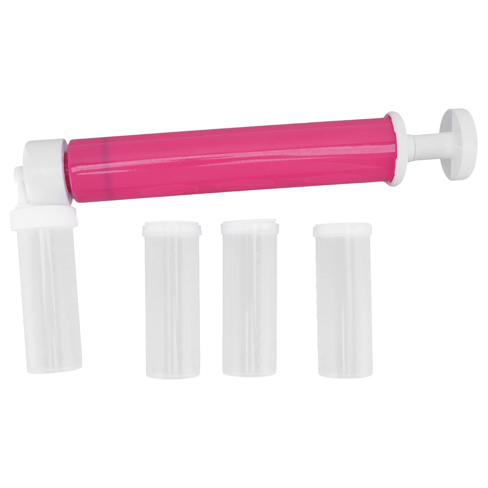 Manual Cake Airbrush Kit - DIY Multi-Color Leak-Proof Plastic Airbrush Pump with Transparent Tank for Cake Decorating (Rose Red) | Perfect for Birthday Cakes, Wedding Cakes & Baking Projects