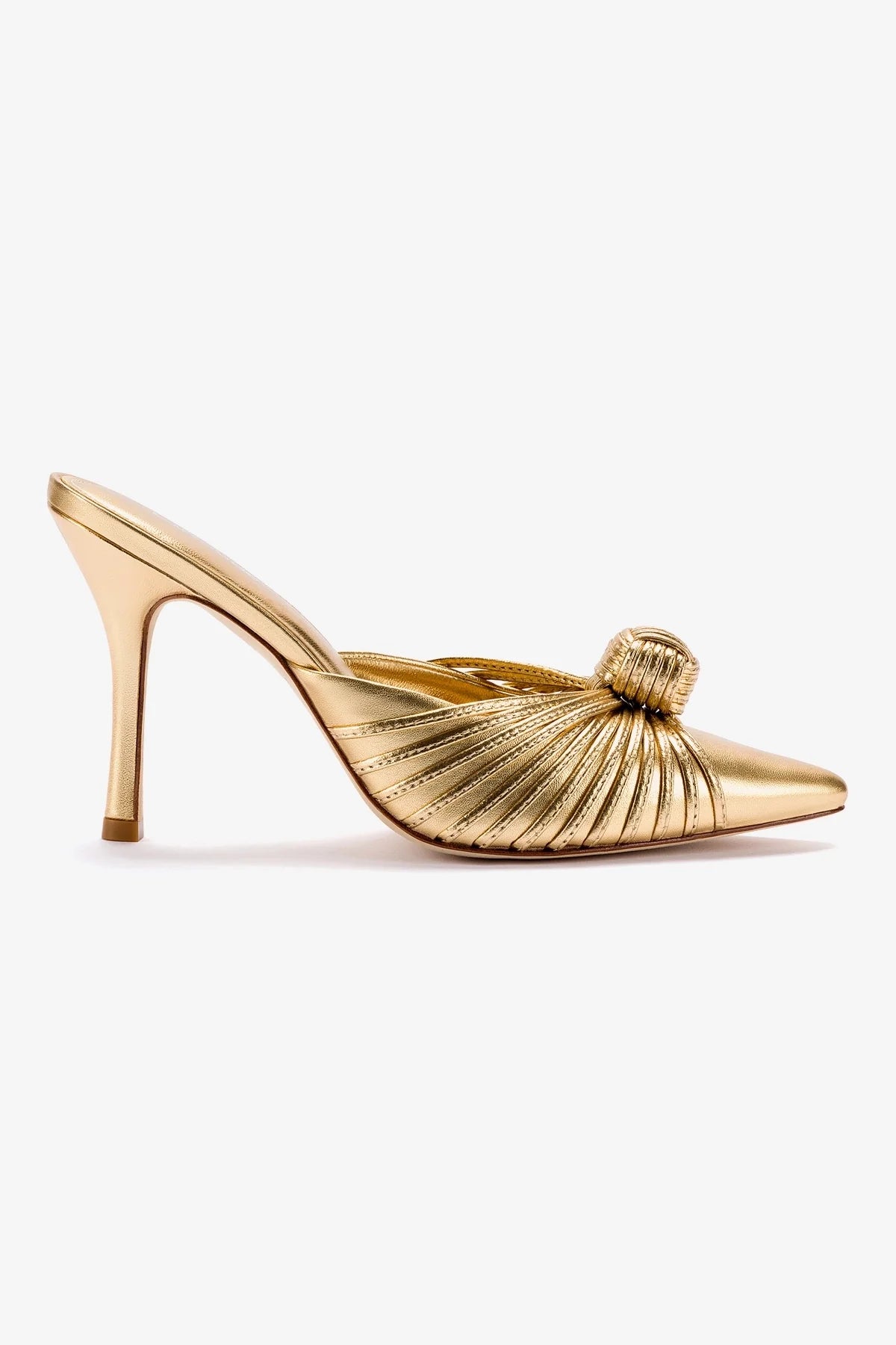 Valerie Gold Metallic Leather Pumps - Elegant High Heels for Women, Perfect for Parties, Weddings & Evening Events