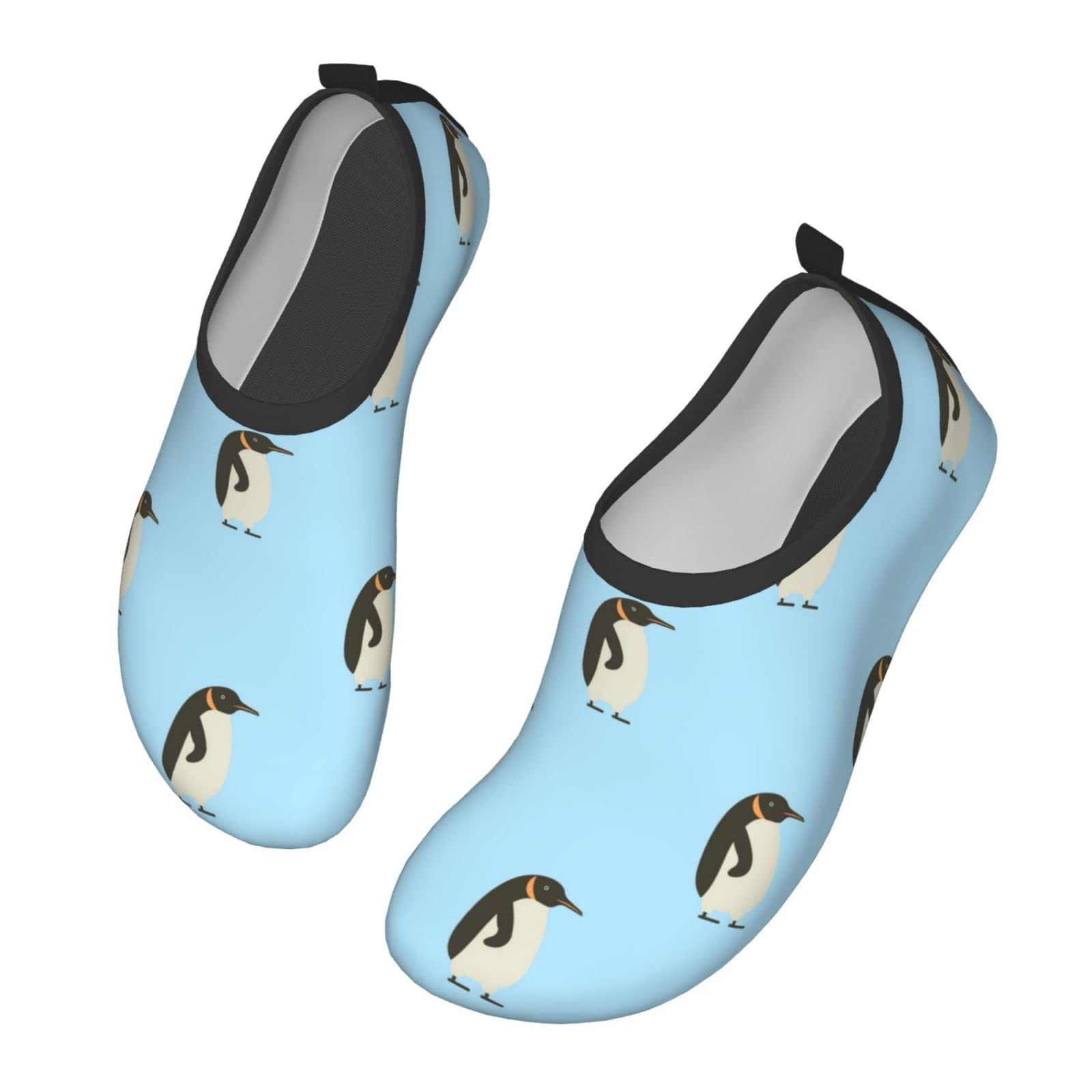 Quick-Dry Non-Slip Water Shoes for Adults - Barefoot Aqua Socks for Swimming, Yoga & Beach Activities | Blue Penguin Design