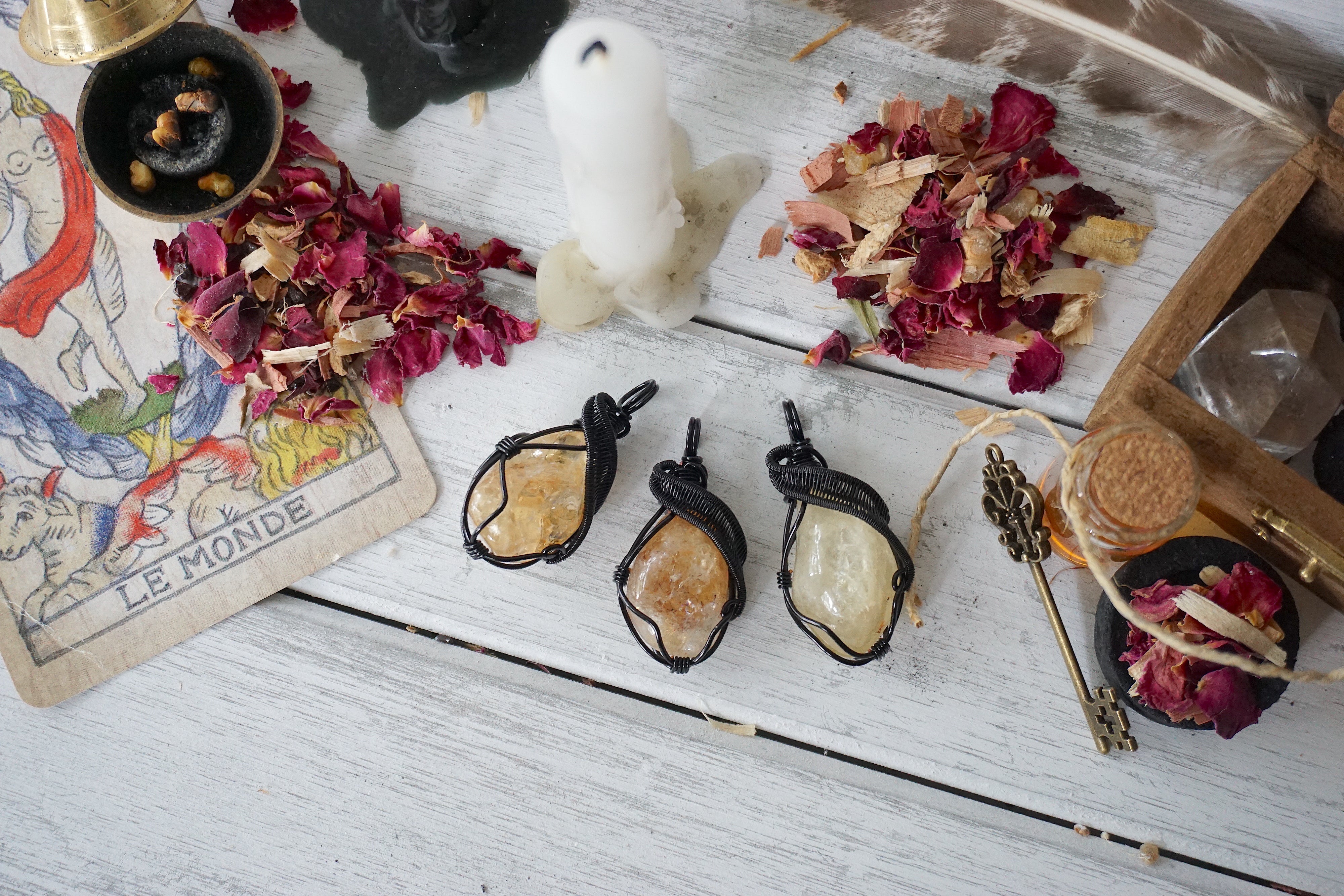 AURA FOUNDATION COLLECTION Citrine Crystal Necklace - Natural Gemstone Jewelry for Women, Healing Crystal Pendant for Meditation & Positive Energy