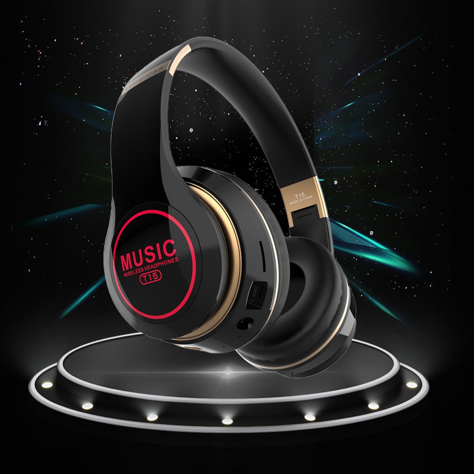 Wireless Bluetooth Headphones with Active Noise Cancelling - Over Ear Bass Stereo Sound Headphones for Music Playback | Perfect for Travel, Workouts, and Office Use