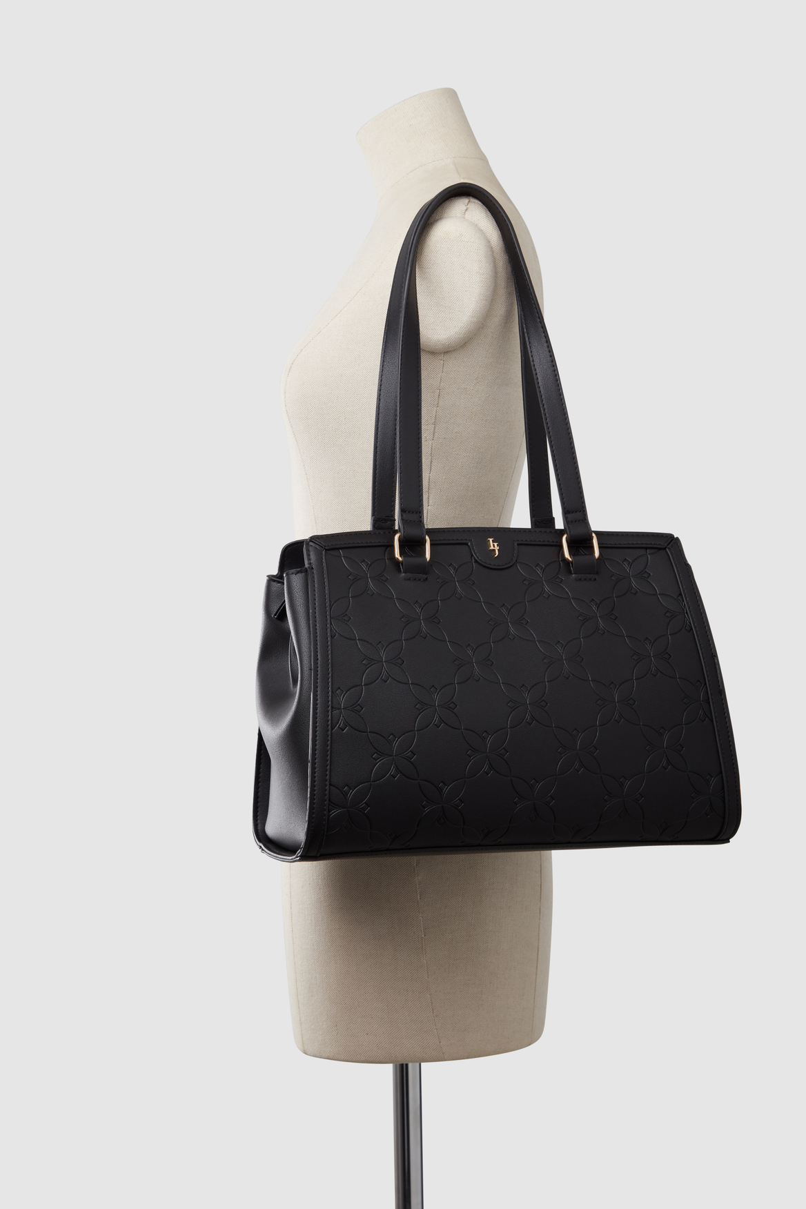 Stylish Embossed 3-Compartment Tote Bag for Women - Large Capacity Work Tote, Gym Bag & Travel Carryall - Perfect for Office, Shopping & Weekend Getaways