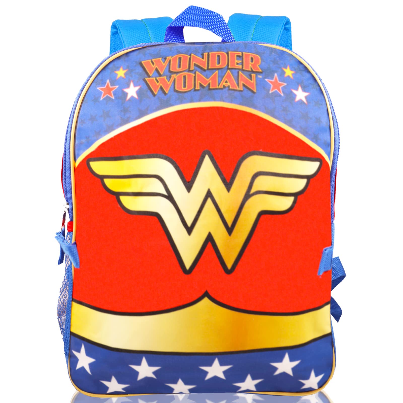 Wonder Woman Backpack Set with Lunch Box & Water Pouch for School & Travel