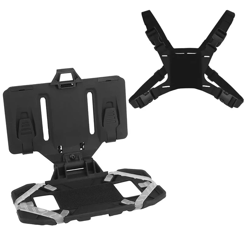 Tactical MOLLE Folding Navigation Board & Smartphone Holder Set - Military GPS Map Mount for Hiking, Camping & Off-Road Adventures