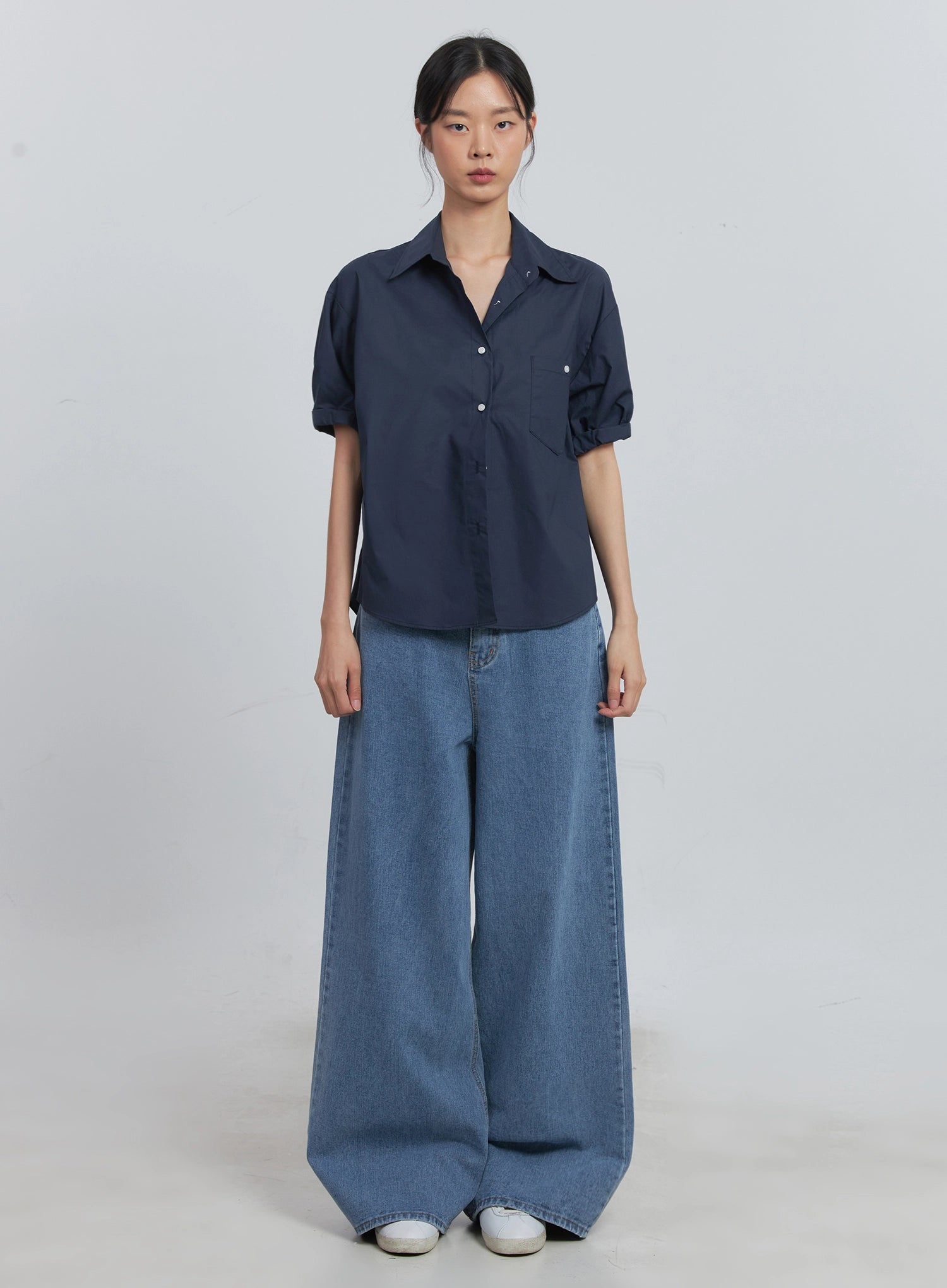 Daniela High Waisted Wide Leg Jeans for Women - Stretchy Comfort Denim Pants - Perfect for Casual Outings, Office Wear & Date Nights