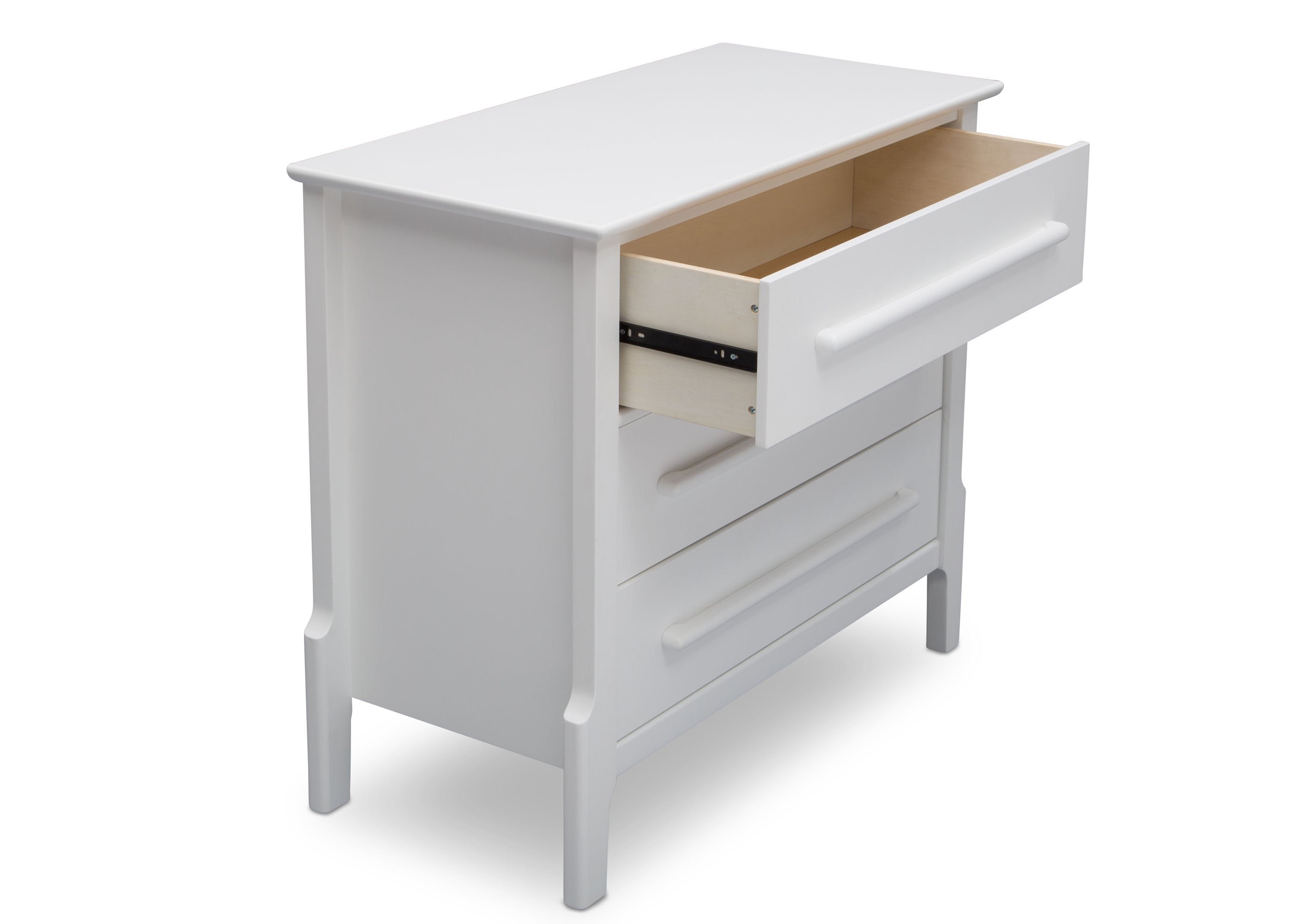 Mid Century Modern 3 Drawer Dresser with Changing Top - Vintage Style Nursery Dresser for Baby Room & Bedroom Storage Organizer