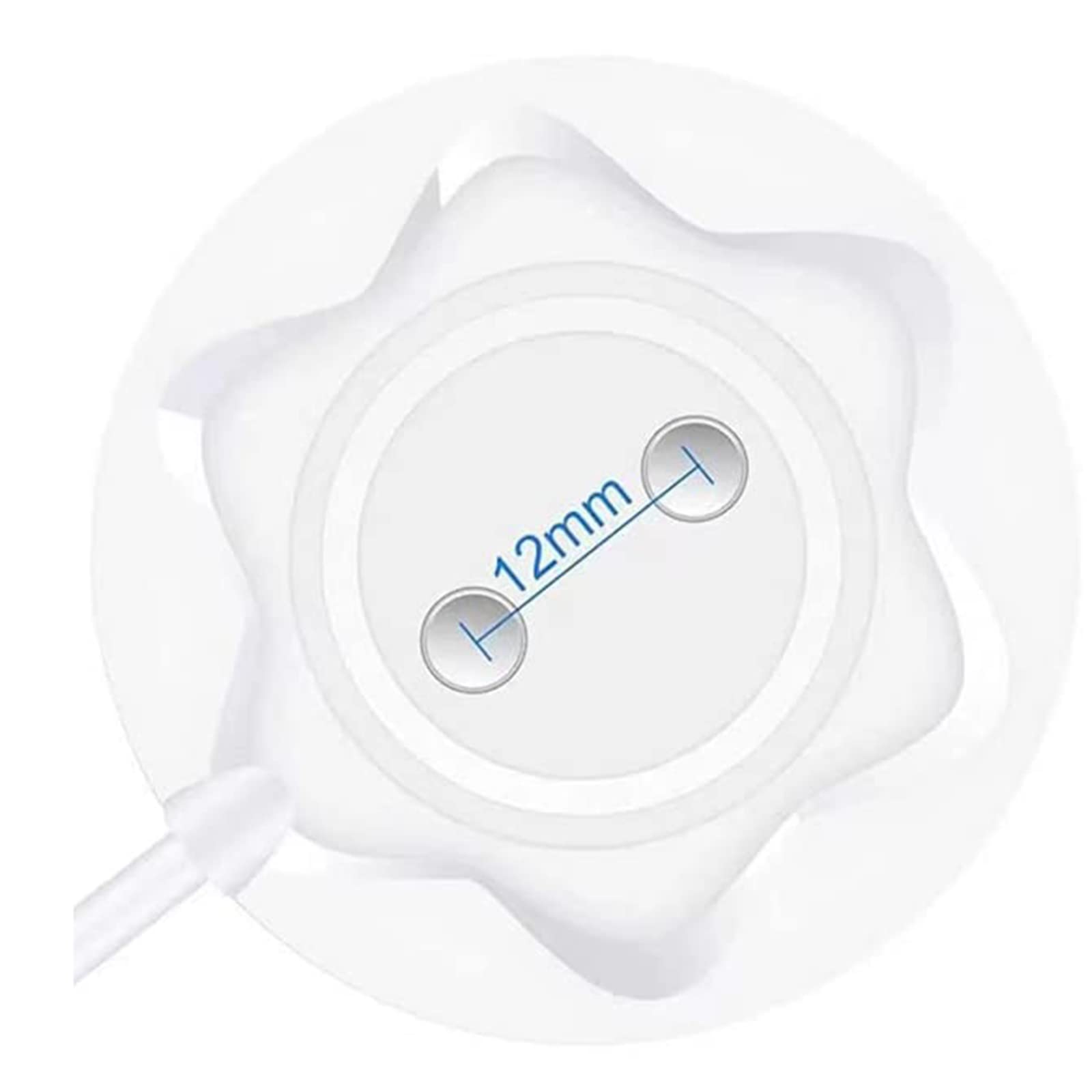 12mm Magnetic USB Charger Cable - Fast Charging Adapter (2.4Ft, 2-Pack) - Compatible with Rose Charger Base Dock Station - Perfect for Home, Office & Travel Charging Needs