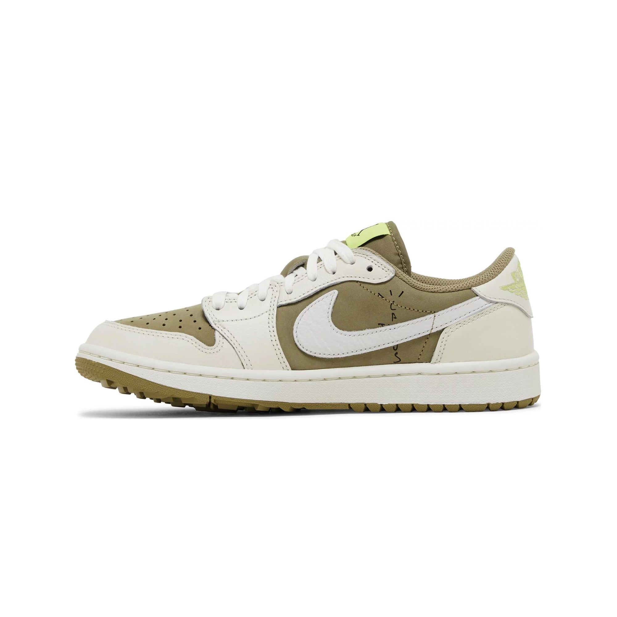 Air Jordan 1 Retro Low Golf Travis Scott 'Neutral Olive' Shoes 2023 - Men's Sneakers for Golf & Casual Wear - Perfect for Golf Courses, Street Style & Everyday Comfort