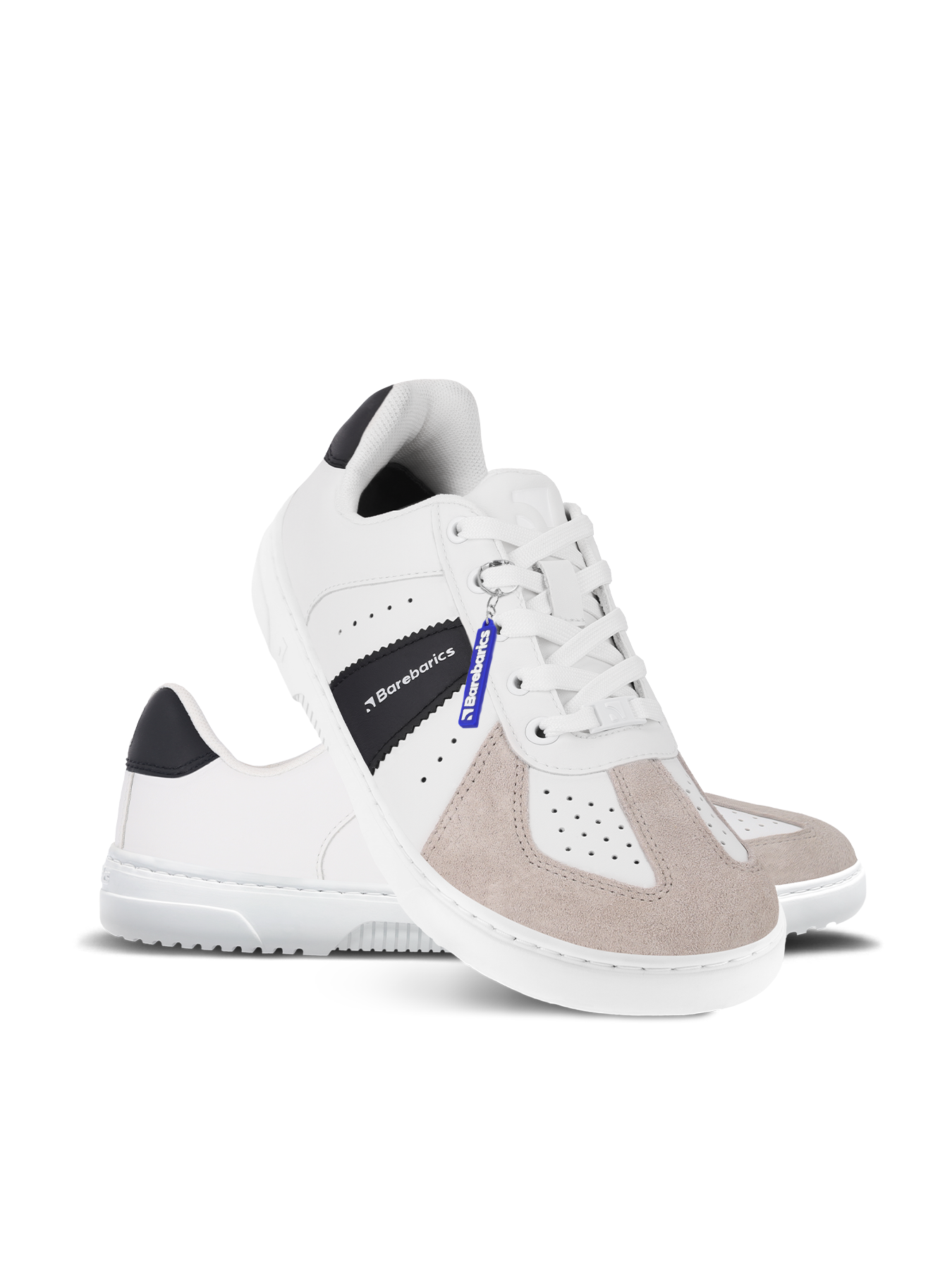 Barefoot Sneakers Barebarics Icara - Minimalist Women's Running Shoes in White & Beige | Lightweight & Flexible for Gym, Yoga & Everyday Wear