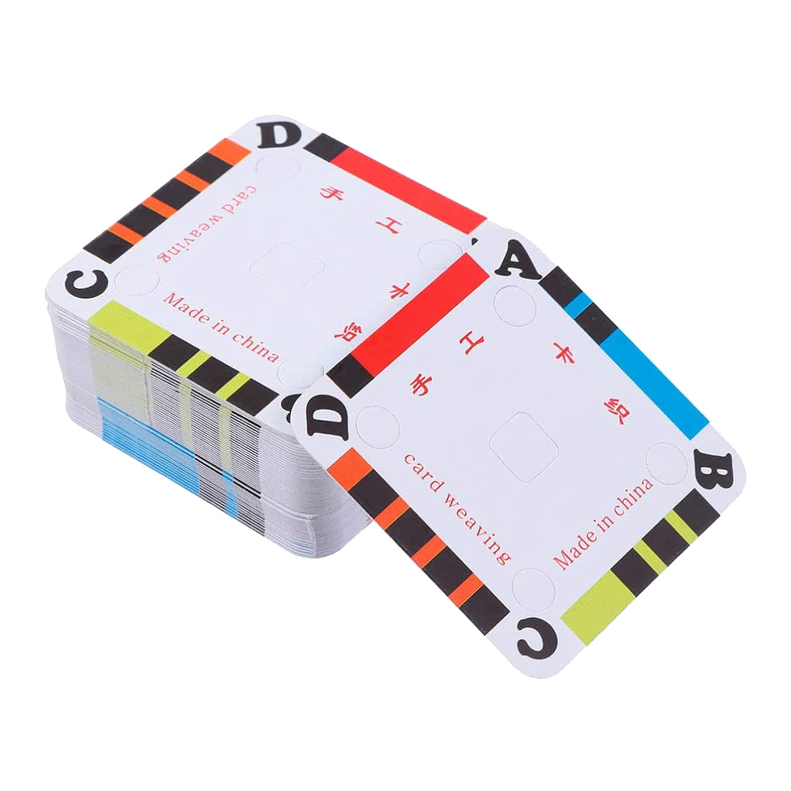 Deevoka 100-Piece Weaving Loom Cards Set - Premium Tablet Paper Loom Cards for DIY Weaving, Knitting & Craft Projects - Perfect for Handmade Bracelets, Scarves & Textile Art Creations
